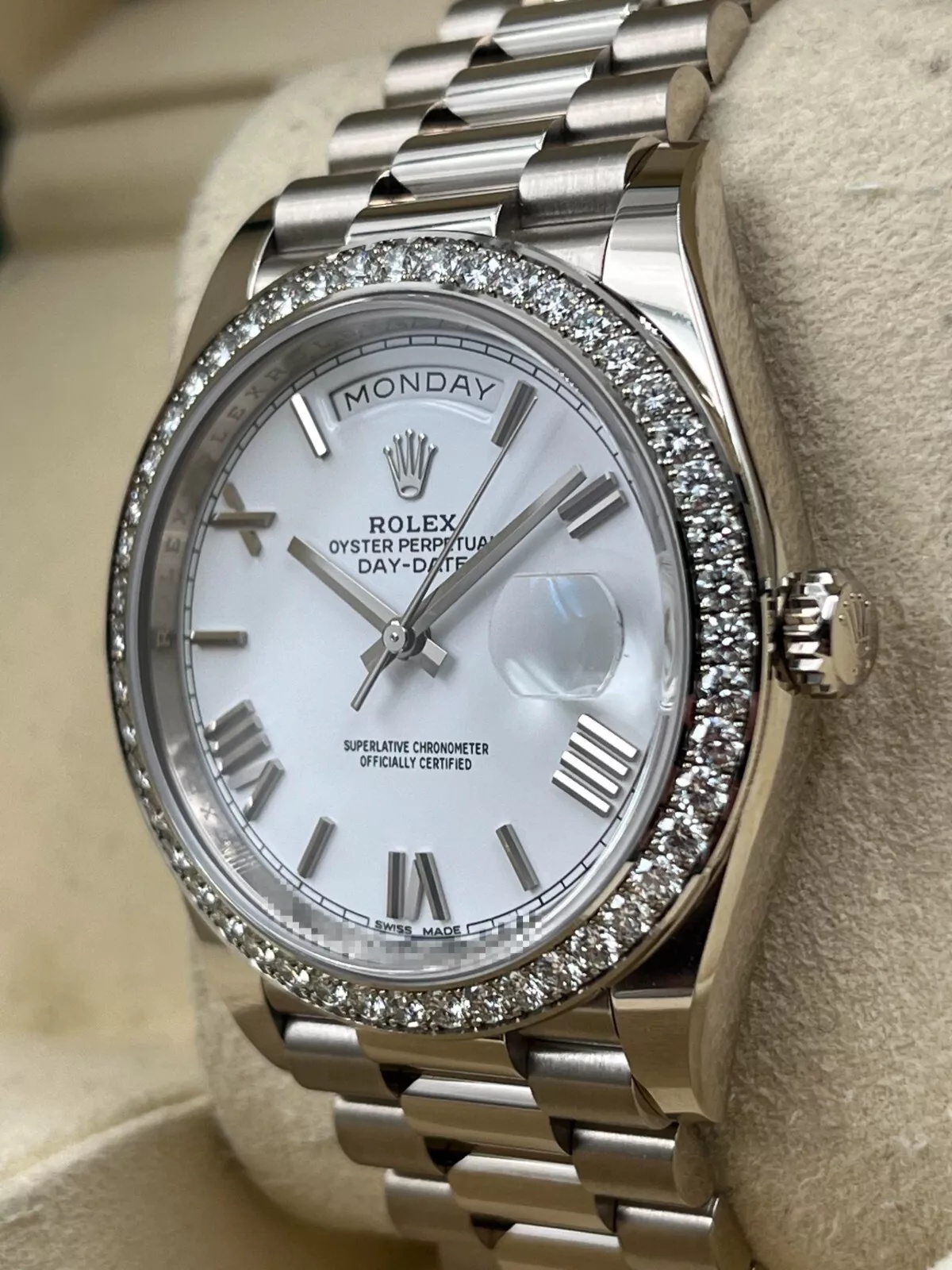 Rolex  Day-Date 40mm 228349RBR-0039 White Dial President Bracelet