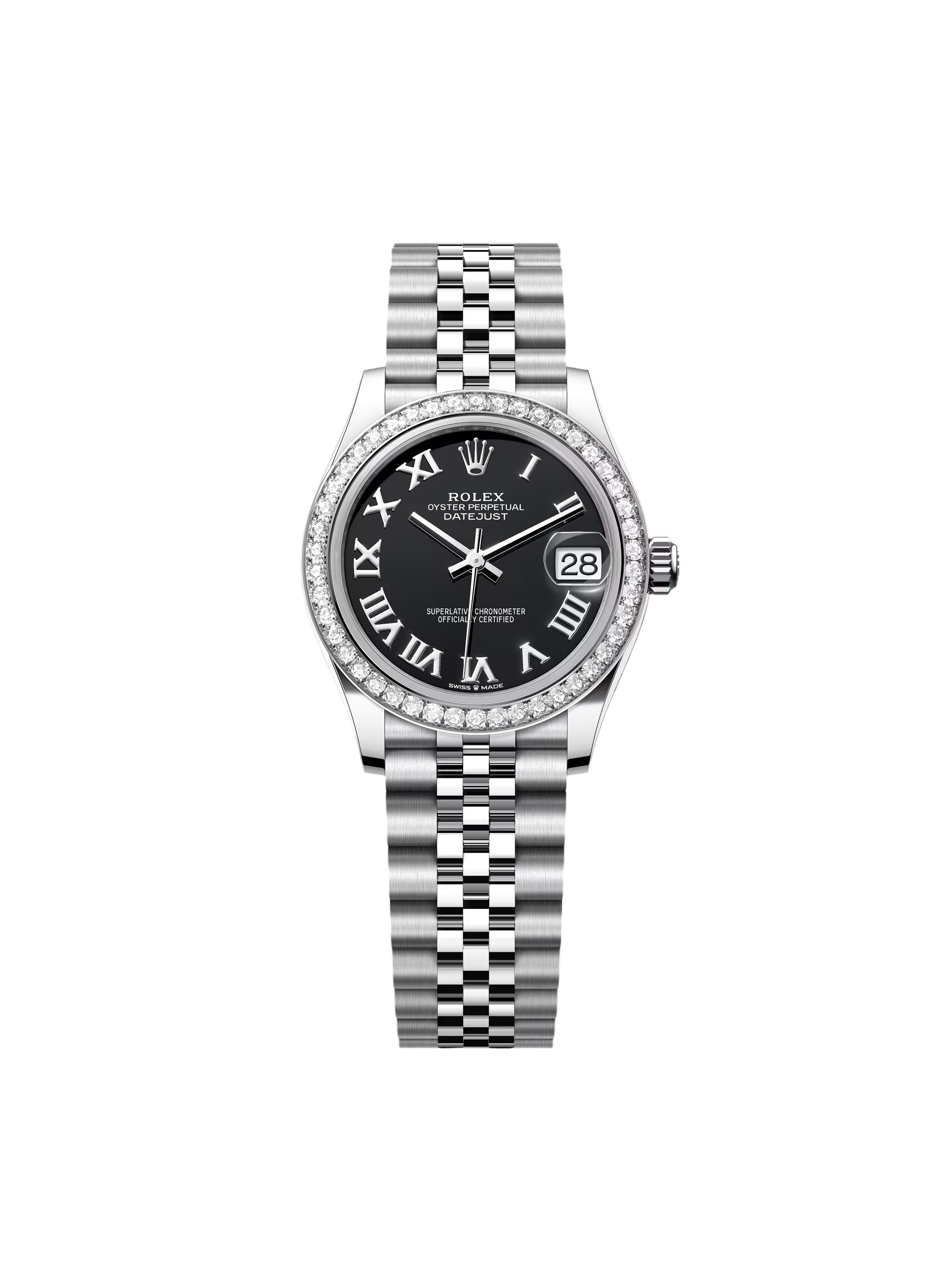 Rolex Datejust m278384RBR Bright Black 31mm Dial Oyster Watch