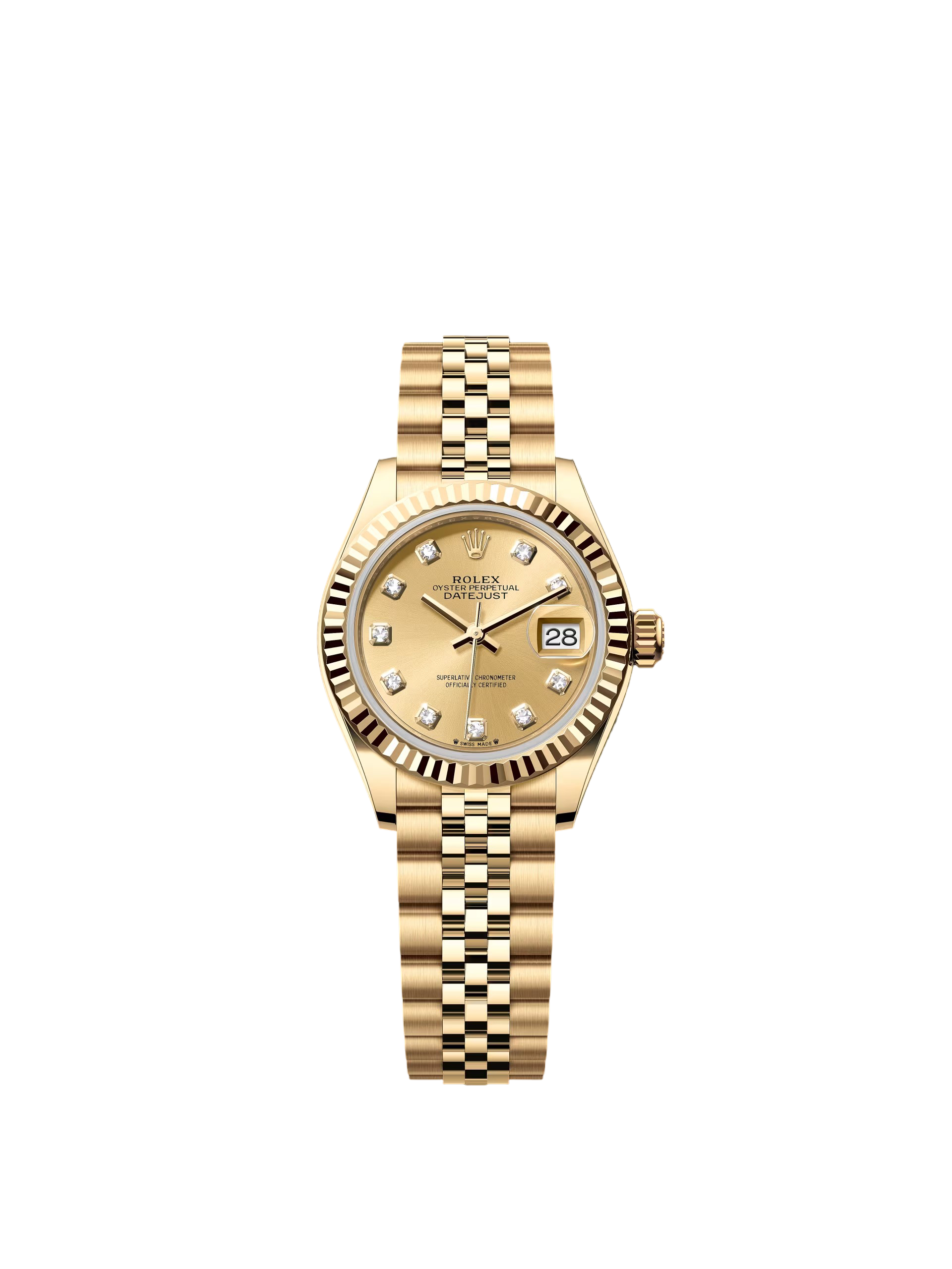 Rolex Lady-Datejust 28mm 279178 Champagne Diamonds Dial