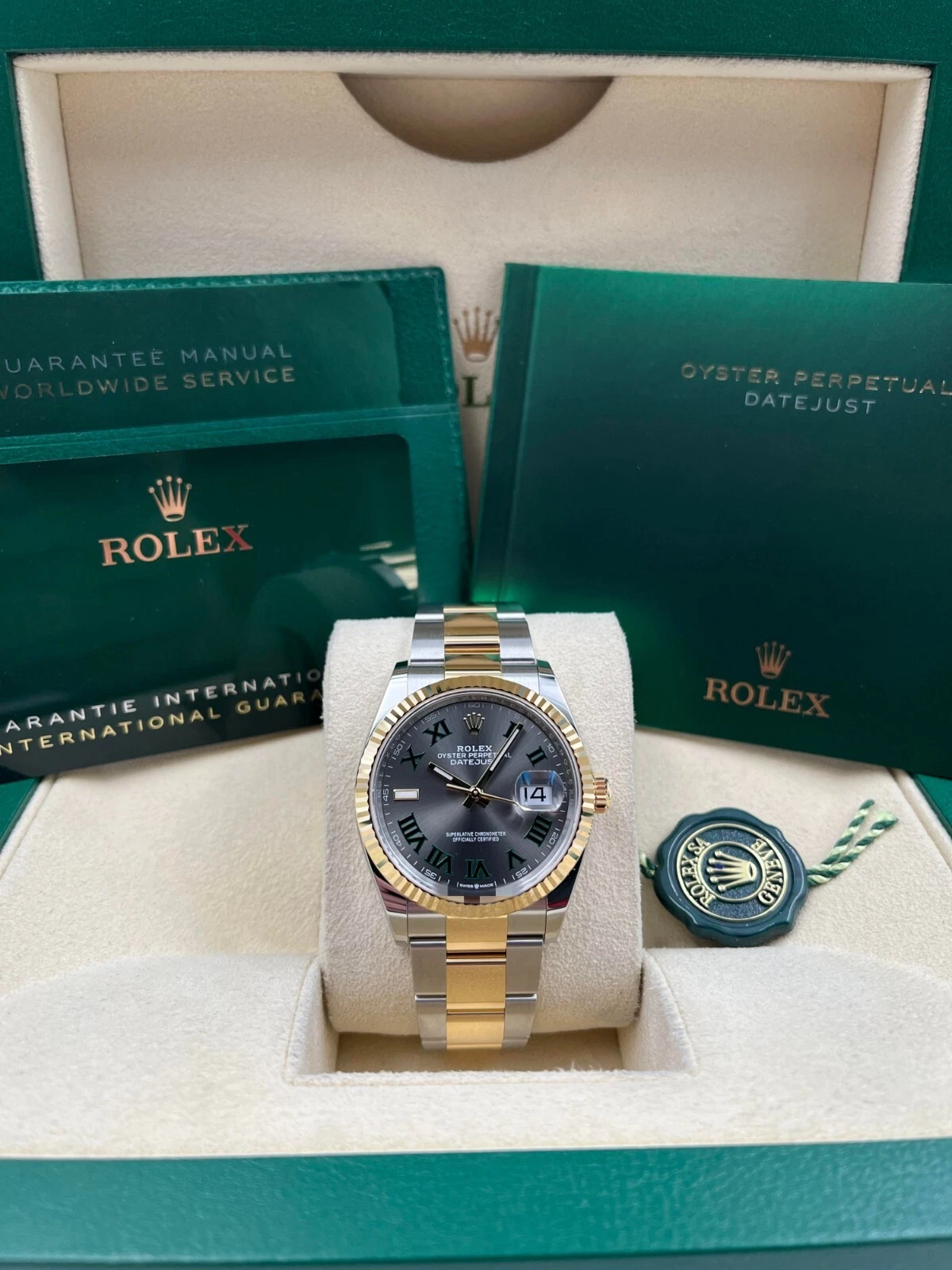 Rolex  Datejust 36mm 126233 Wimbledon Slate Dial Oyster Bracelet Watch