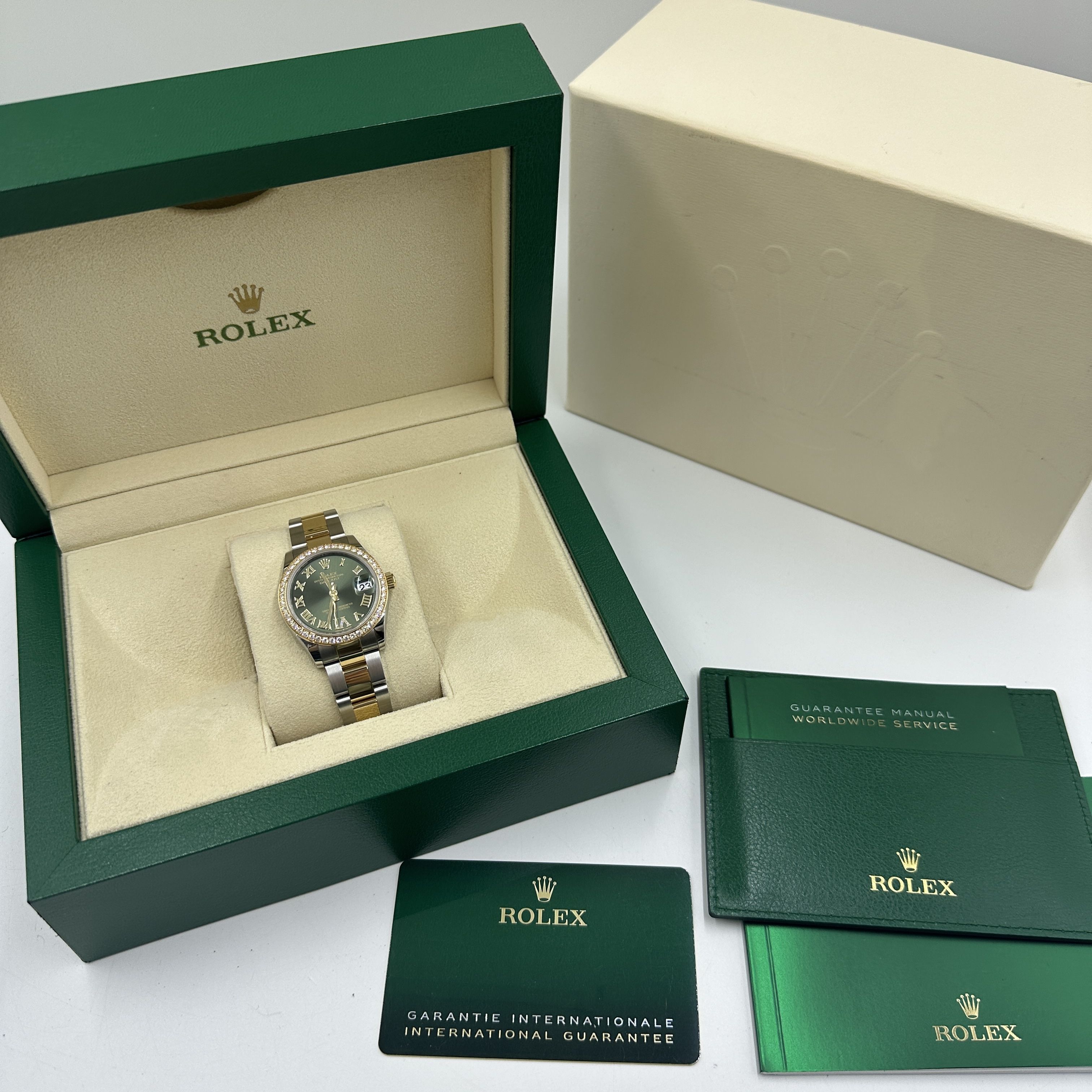 Rolex Datejust m278383RBR-0015/0016 31mm Olive Green Dial Oyster Bracelet
