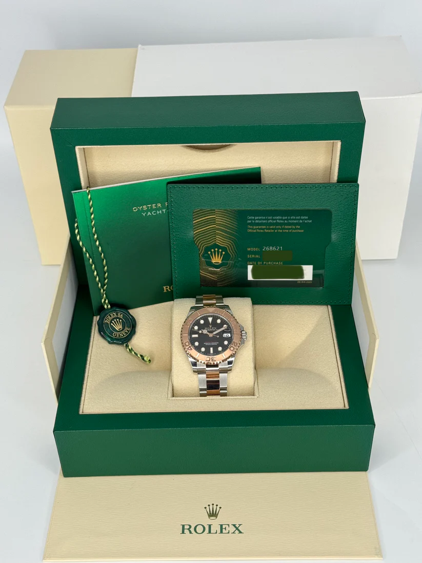 Rolex Yacht-Master 37mm Steel and Everose Gold Watch - Black Dial - Oyster Bracelet 268621