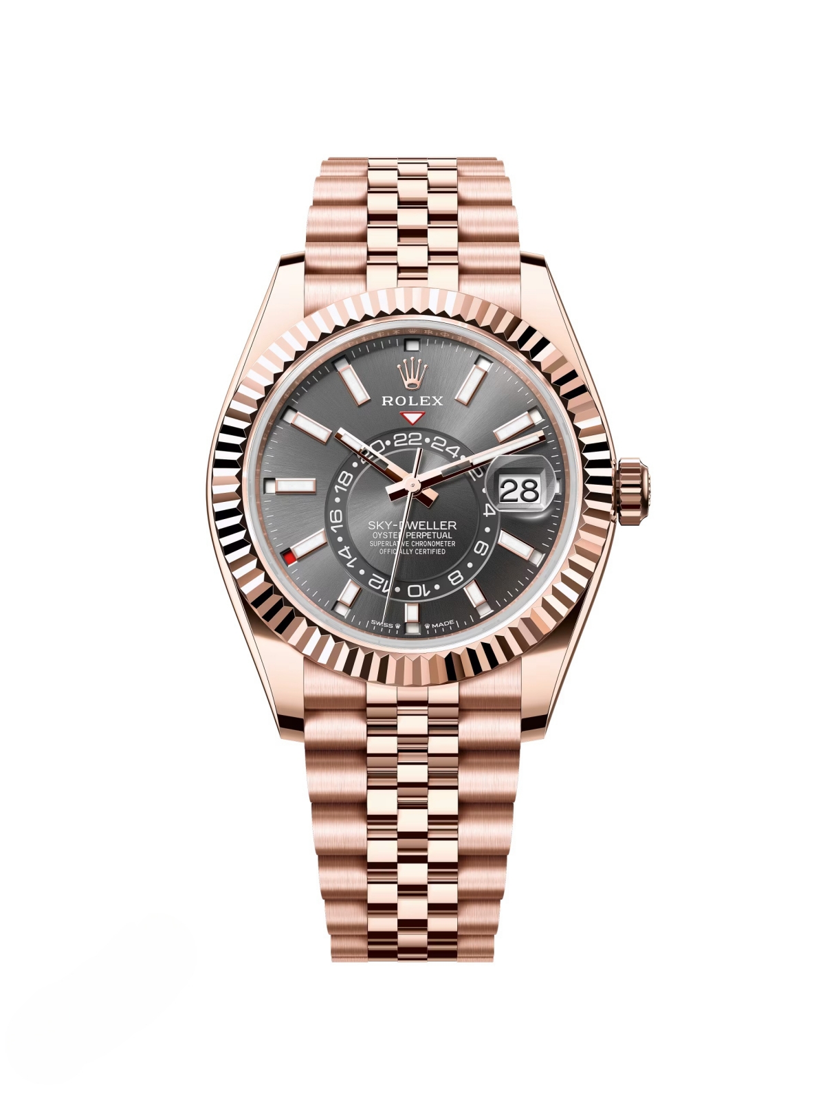 Rolex  Sky-Dweller 42mm 336935-0008 Rose Gold Rhodium Dial Oyster