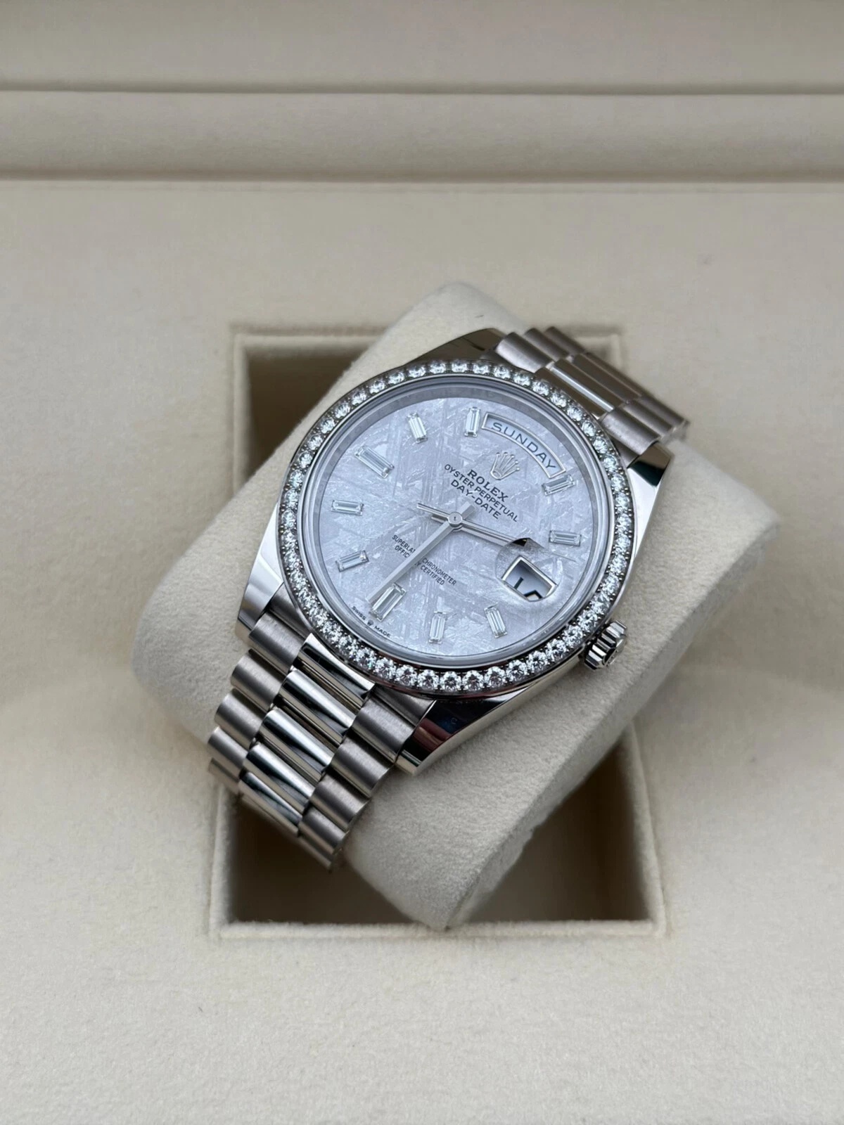 Rolex  Day-Date 40mm 228349RBR-0040 Meteorite Dial President Bracelet