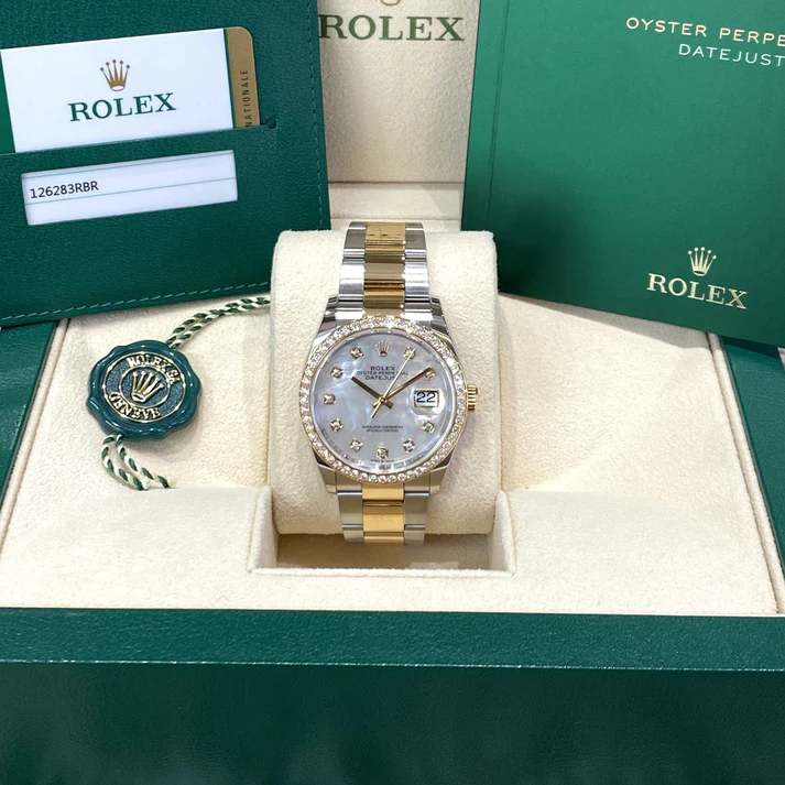 Rolex  Datejust 36mm 126283 White Mother-of-Pearl Dial Jubilee Bracelet Watch