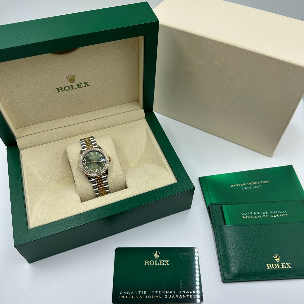 Rolex Datejust m278383RBR-0015/0016 31mm Olive Green Dial Oyster Bracelet