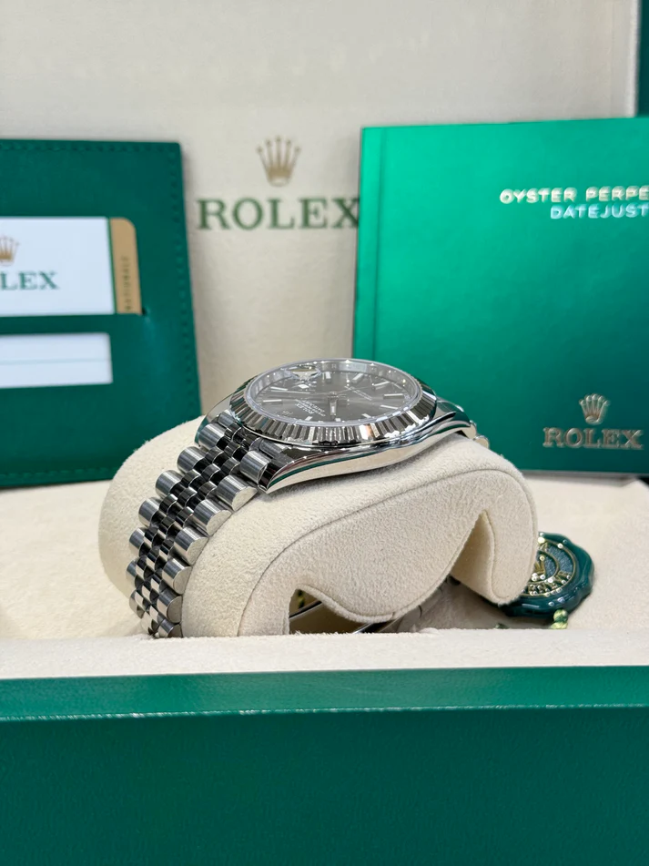 Rolex  Datejust 41mm 126334 Dark Rhodium Index Jubilee Stainless Steel