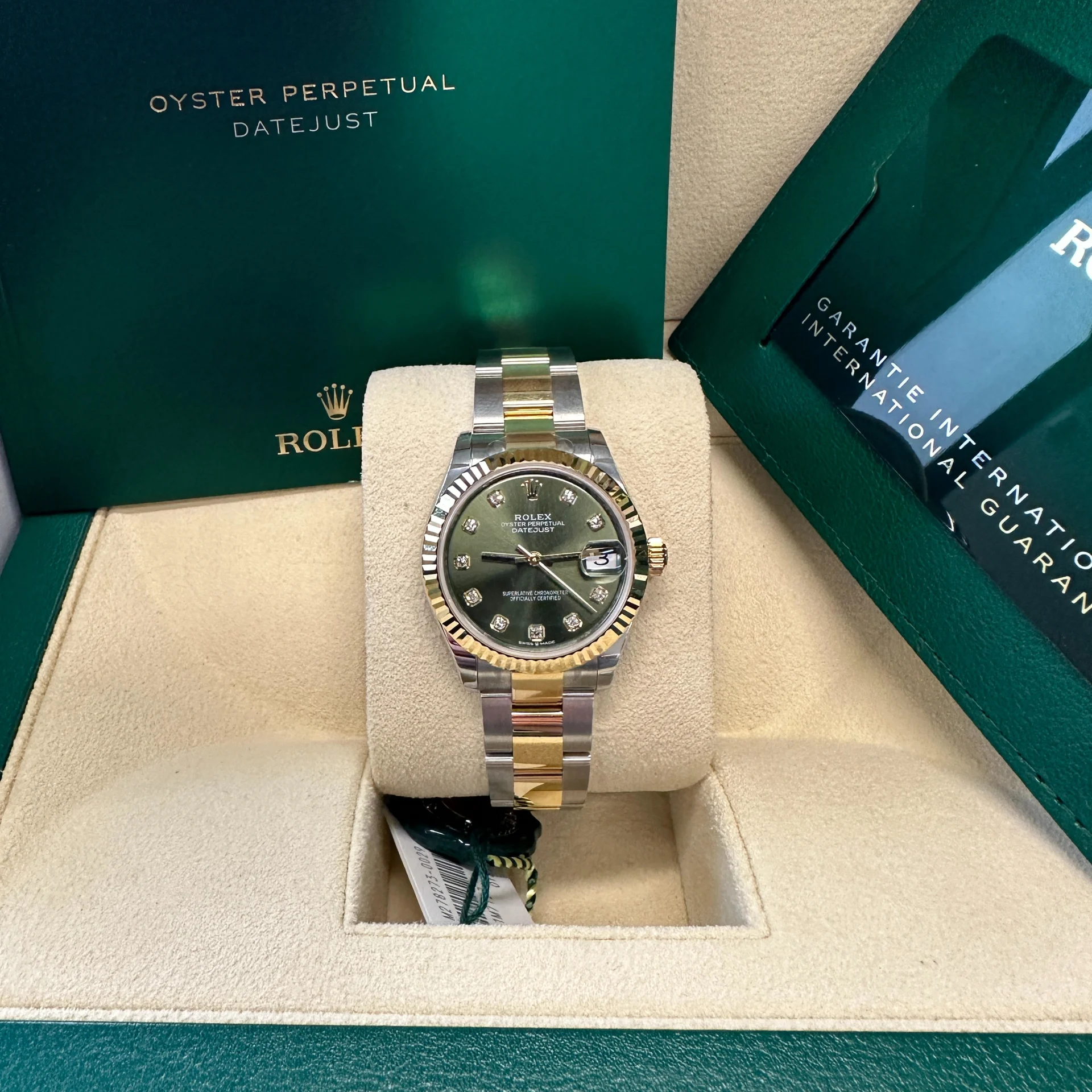 Rolex Datejust m278273-0029/0030 31mm Olive Green Dial Stainless Steel and Yellow Gold Oyster Watch
