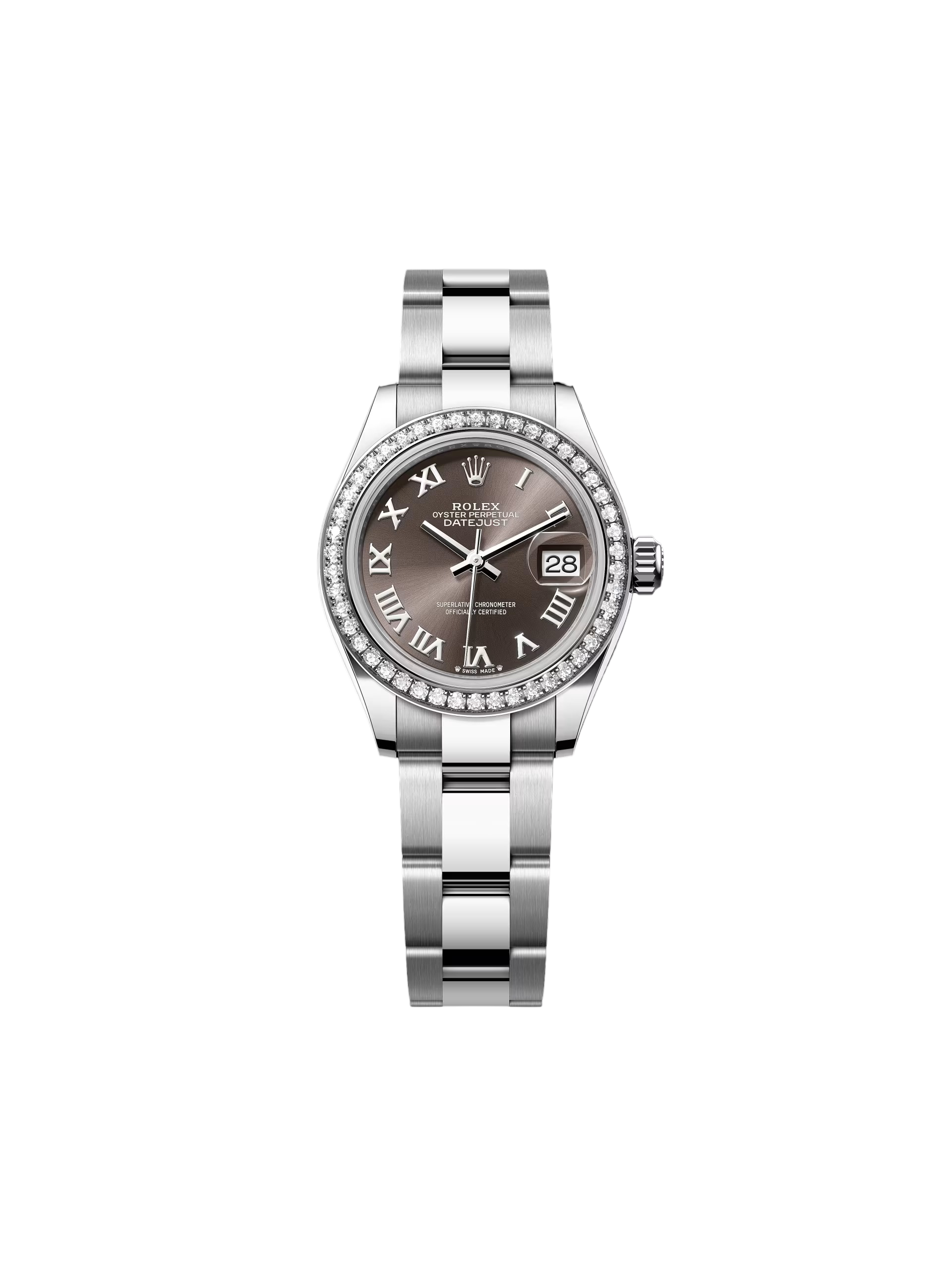 Rolex Lady-Datejust 28mm 279384RBR Dark Grey Dial Oyster Bracelet