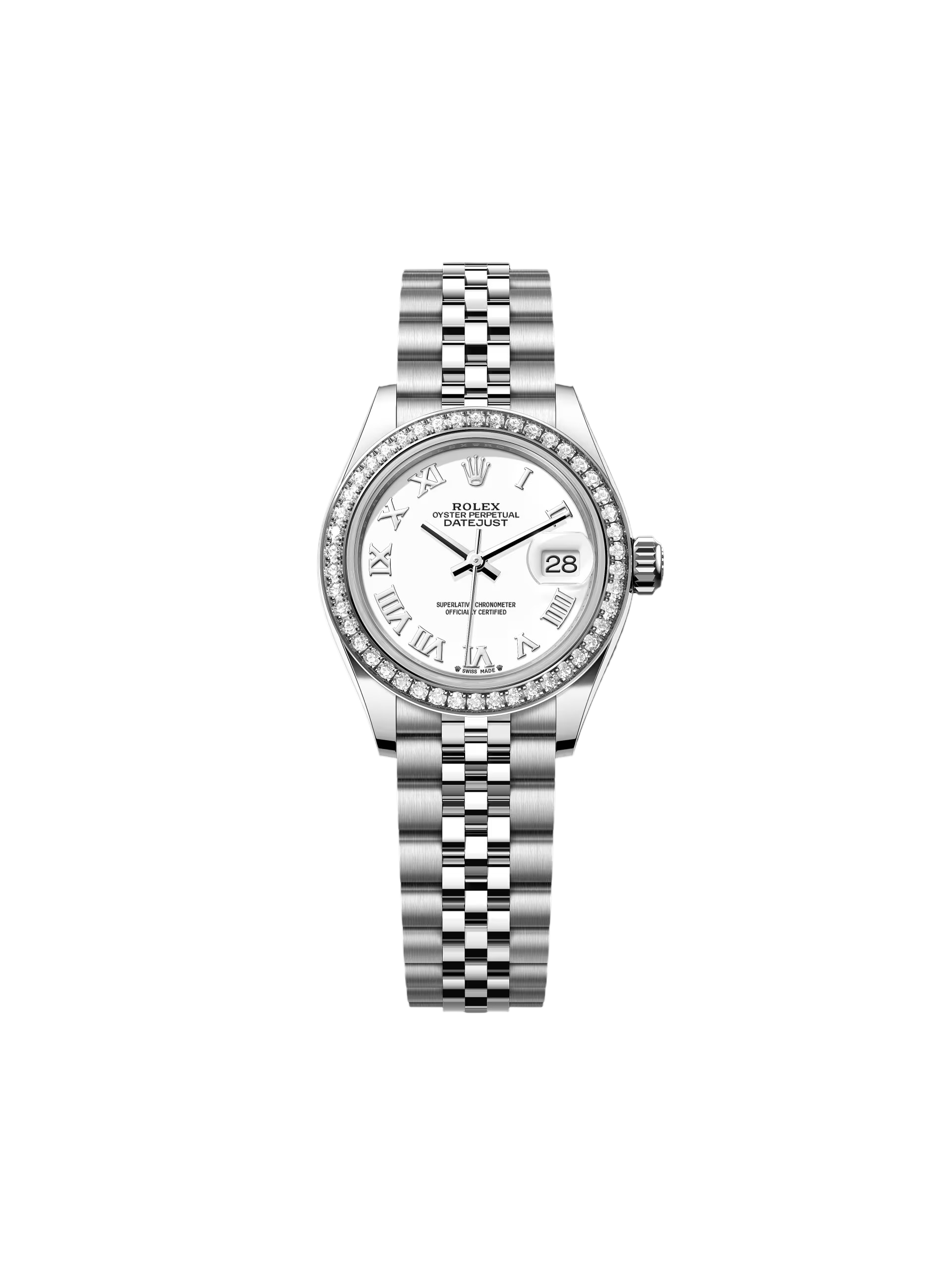 Rolex Lady-Datejust 28mm 279384RBR White Dial Oyster Bracelet