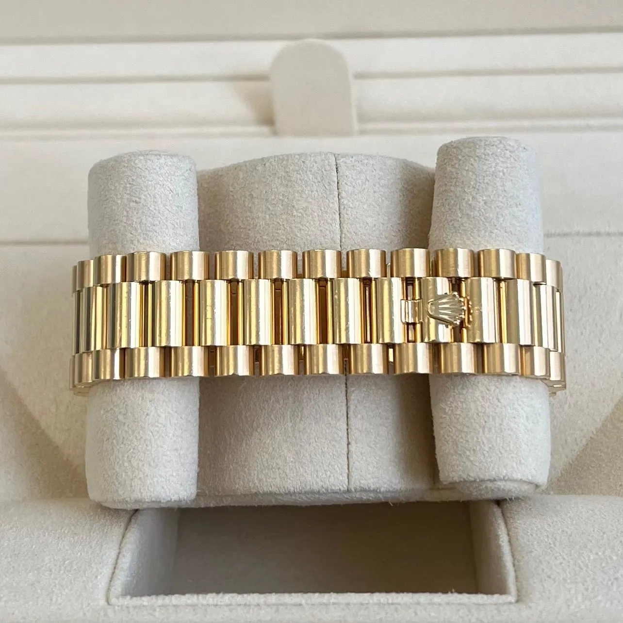 Rolex Day-Date 40mm Champagne Diamond Dial and Bezel Yellow Gold President Bracelet 228348RBR-0002