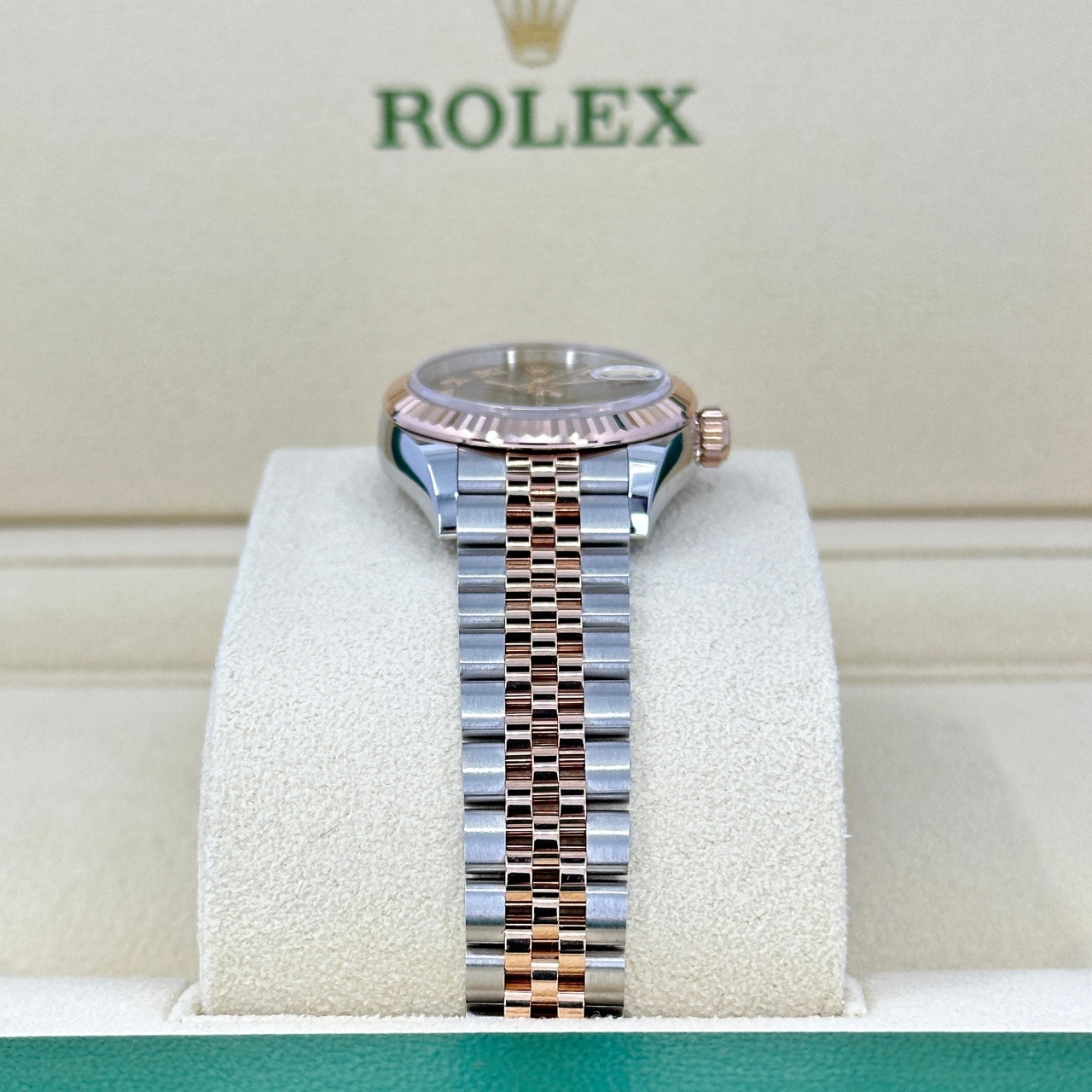 Rolex Lady-Datejust 28mm 279171 Chocolate Roman Oyster Stainless Steel and Rose Gold