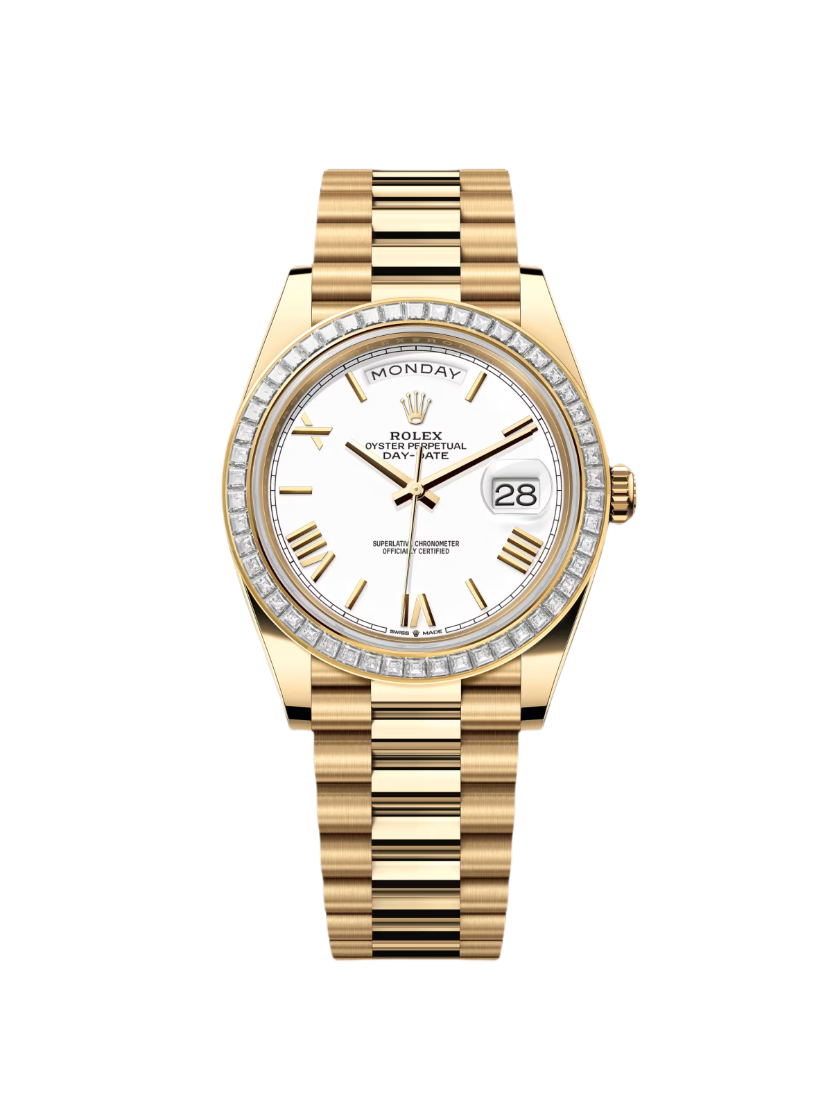 Rolex Day-Date 40mm 228398TBR-0033 White Dial President Watch