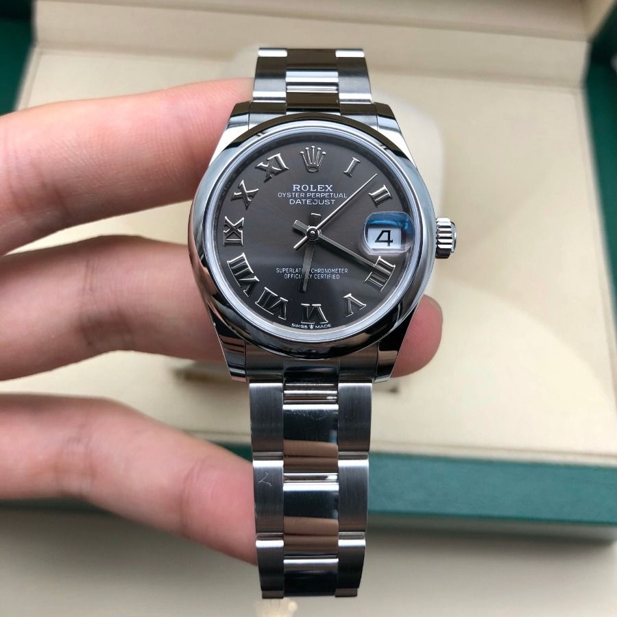 Rolex Datejust m278240-0015/0016 31mm  Dark Grey Roman Domed Bezel Oyster Oystersteel