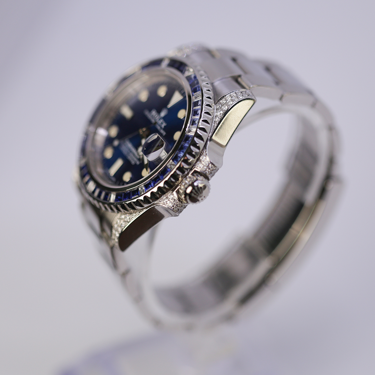 Rolex Submariner 40mm 116610LN Oyster Perpetual Date Aftermarket Dial, Diamond Bezel and Lugs Watch