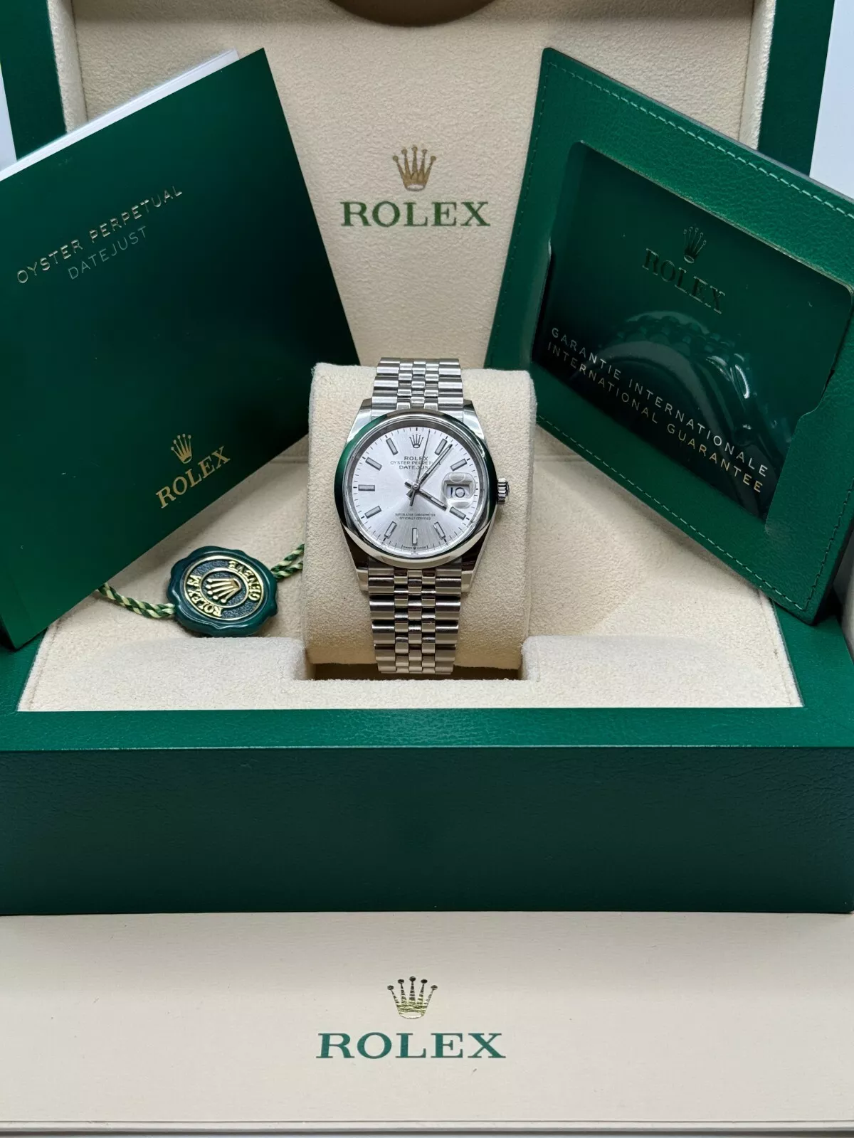 Rolex  Datejust 36mm 126200 Oyster Perpetual Silver Dial Jubilee Stainless Steel