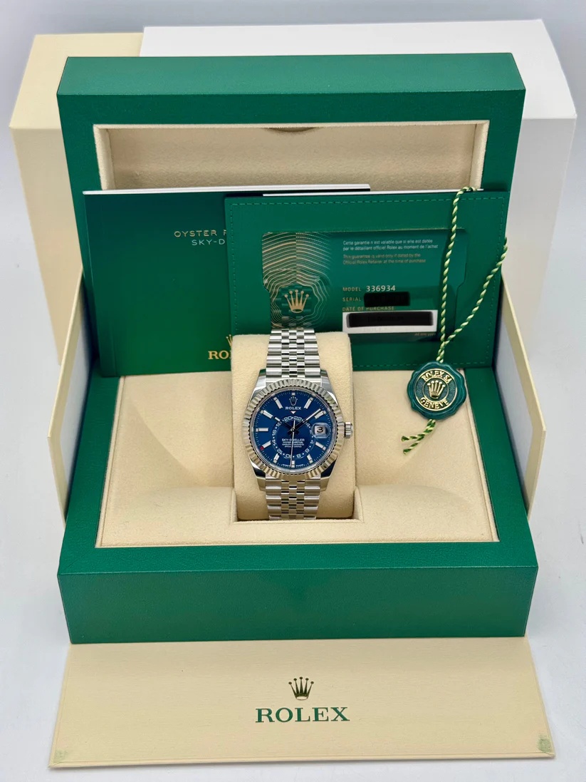 Rolex  Sky-Dweller 42mm 336934-0006 Stainless Steel Blue Dial Jubilee