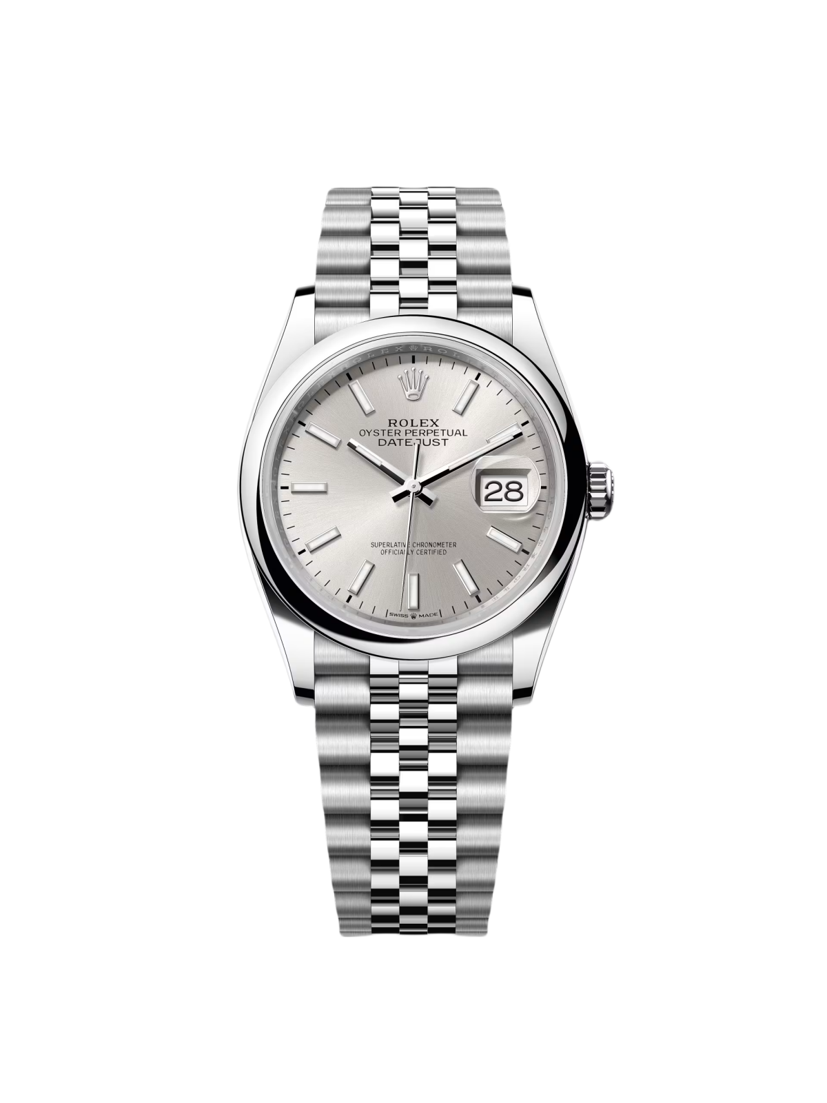 Rolex  Datejust 36mm 126200 Oyster Perpetual Silver Dial Jubilee Stainless Steel