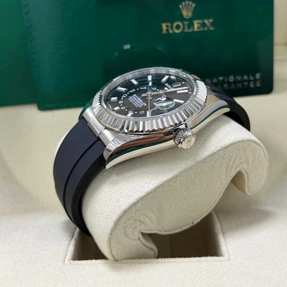 Rolex  Sky-Dweller 42mm White Gold Black Dial Oysterflex - 336239