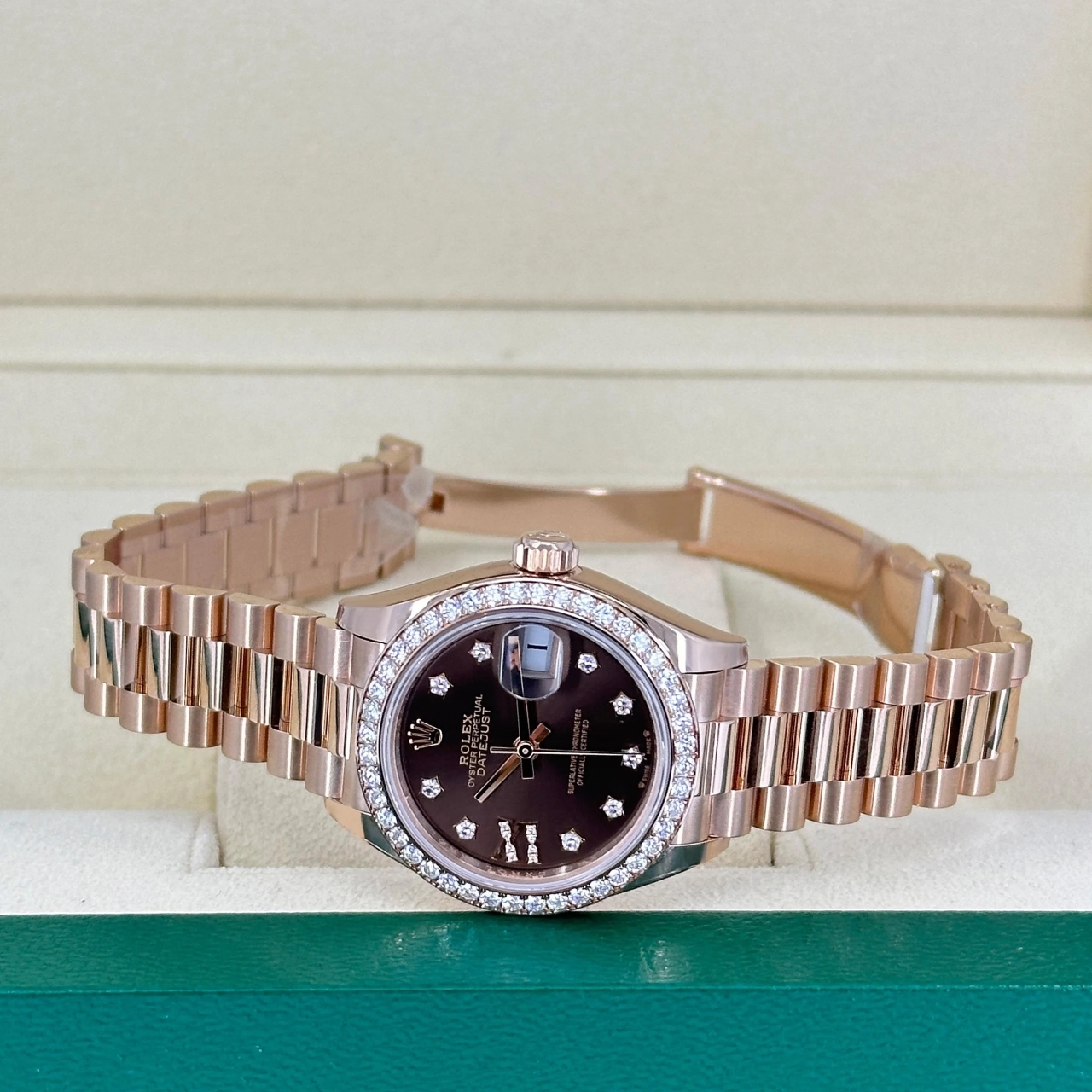 Rolex  Lady-Datejust 28mm 279135RBR Chocolate Diamond Dial Jubilee Bracelet