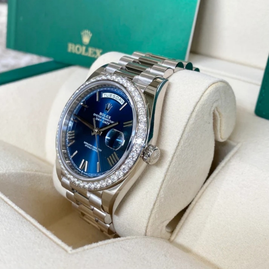 Rolex  Day-Date 40mm 228349RBR-0005 Bright Blue Dial President Bracelet