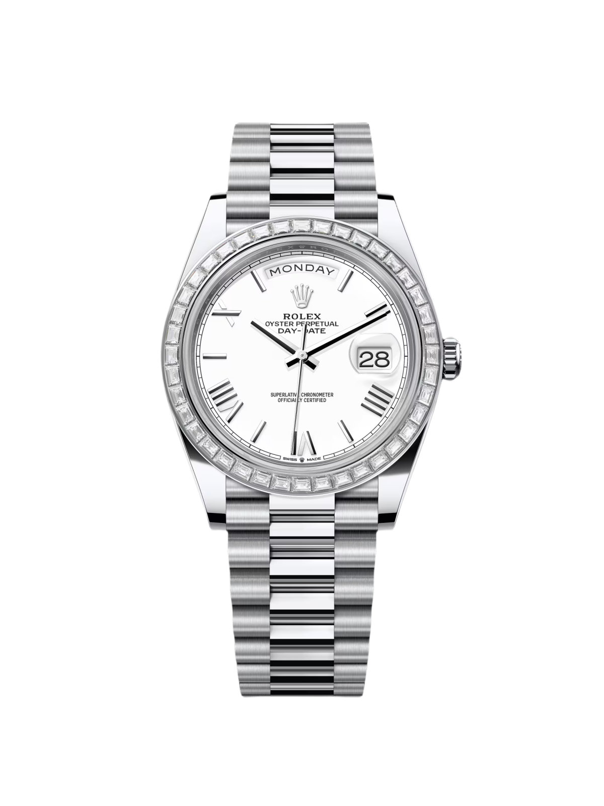 Rolex Day-Date 40mm 228396TBR-0018 White Roman Dial