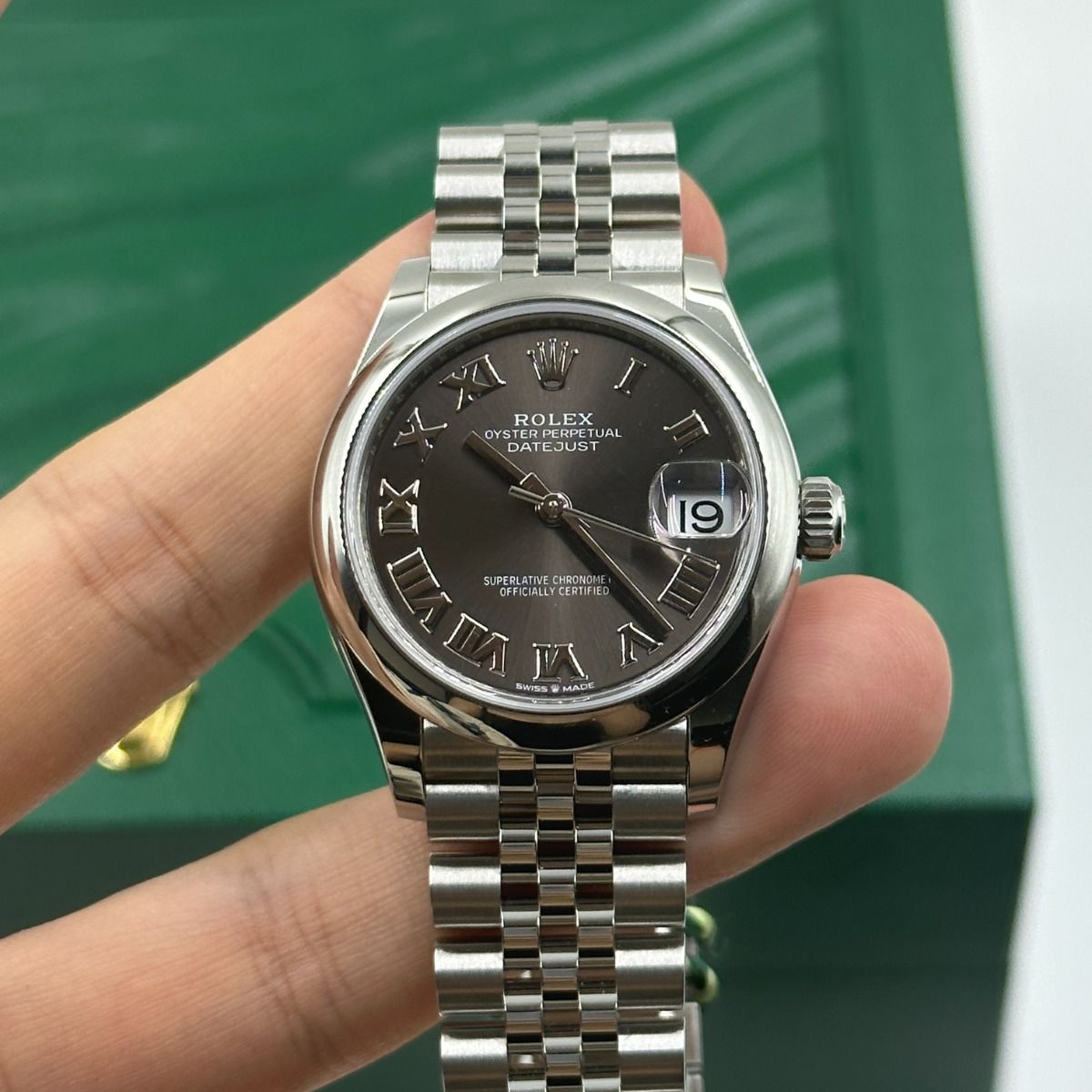 Rolex Datejust m278240-0015/0016 31mm  Dark Grey Roman Domed Bezel Oyster Oystersteel