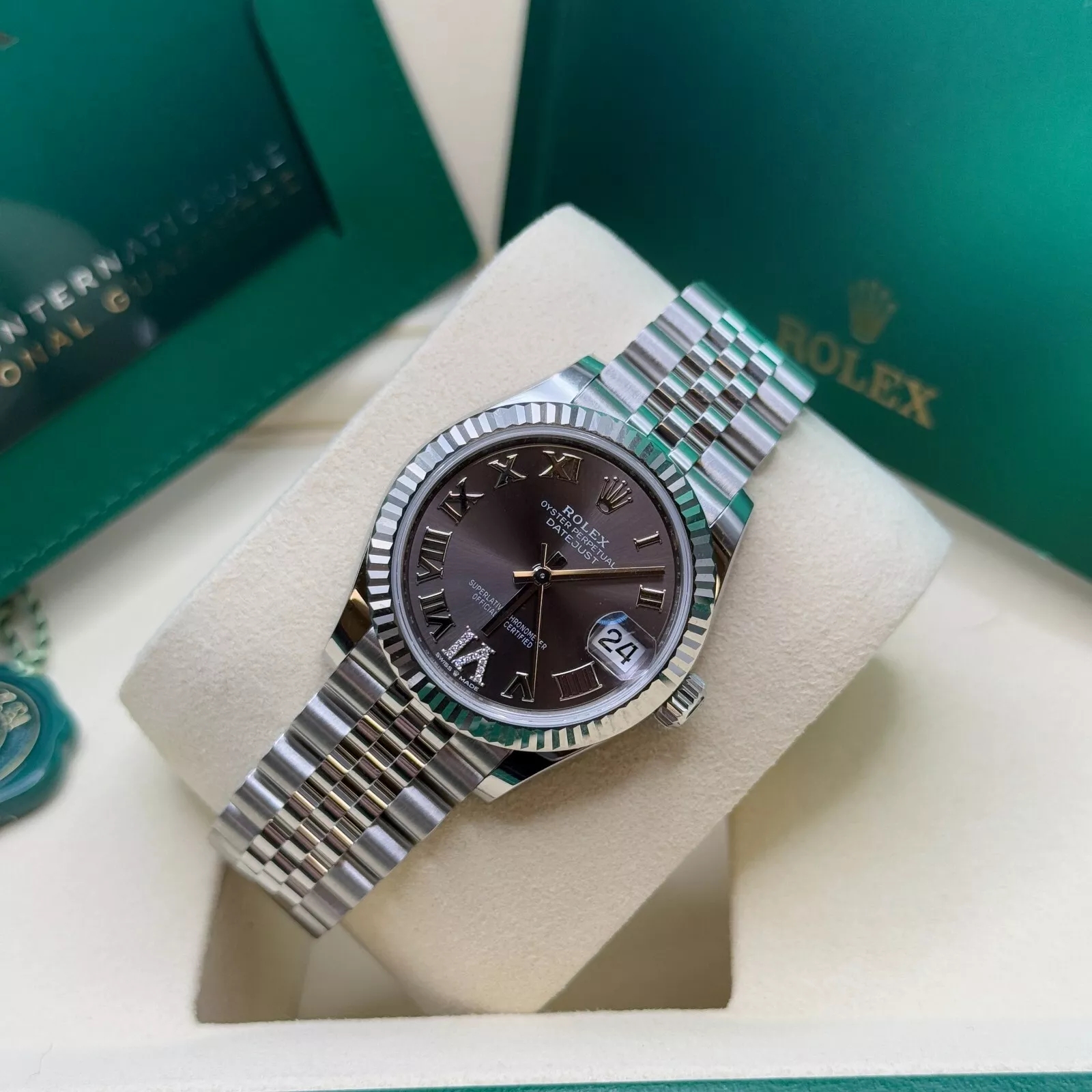 Rolex Datejust m278274-0027/0028 Dark Grey 31mm Dial Oyster Watch