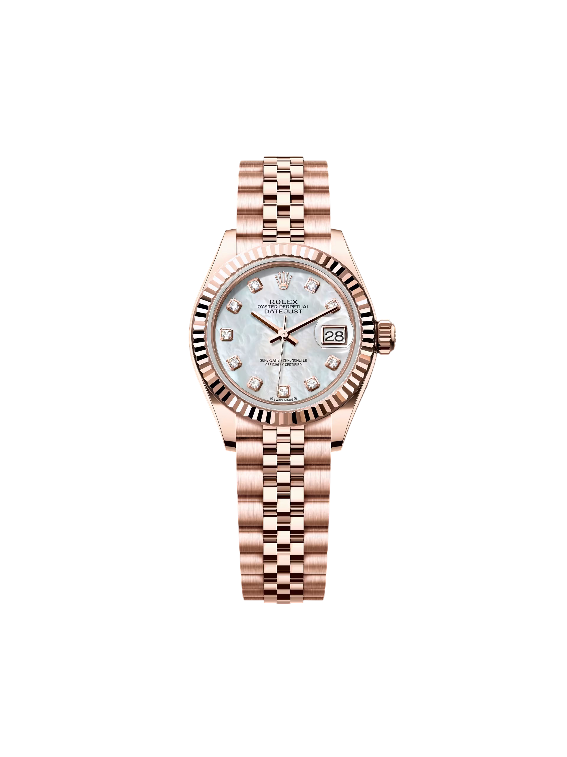 Rolex Lady-Datejust 28mm 279175 Mother-of-Pearl Dial President Everose Gold