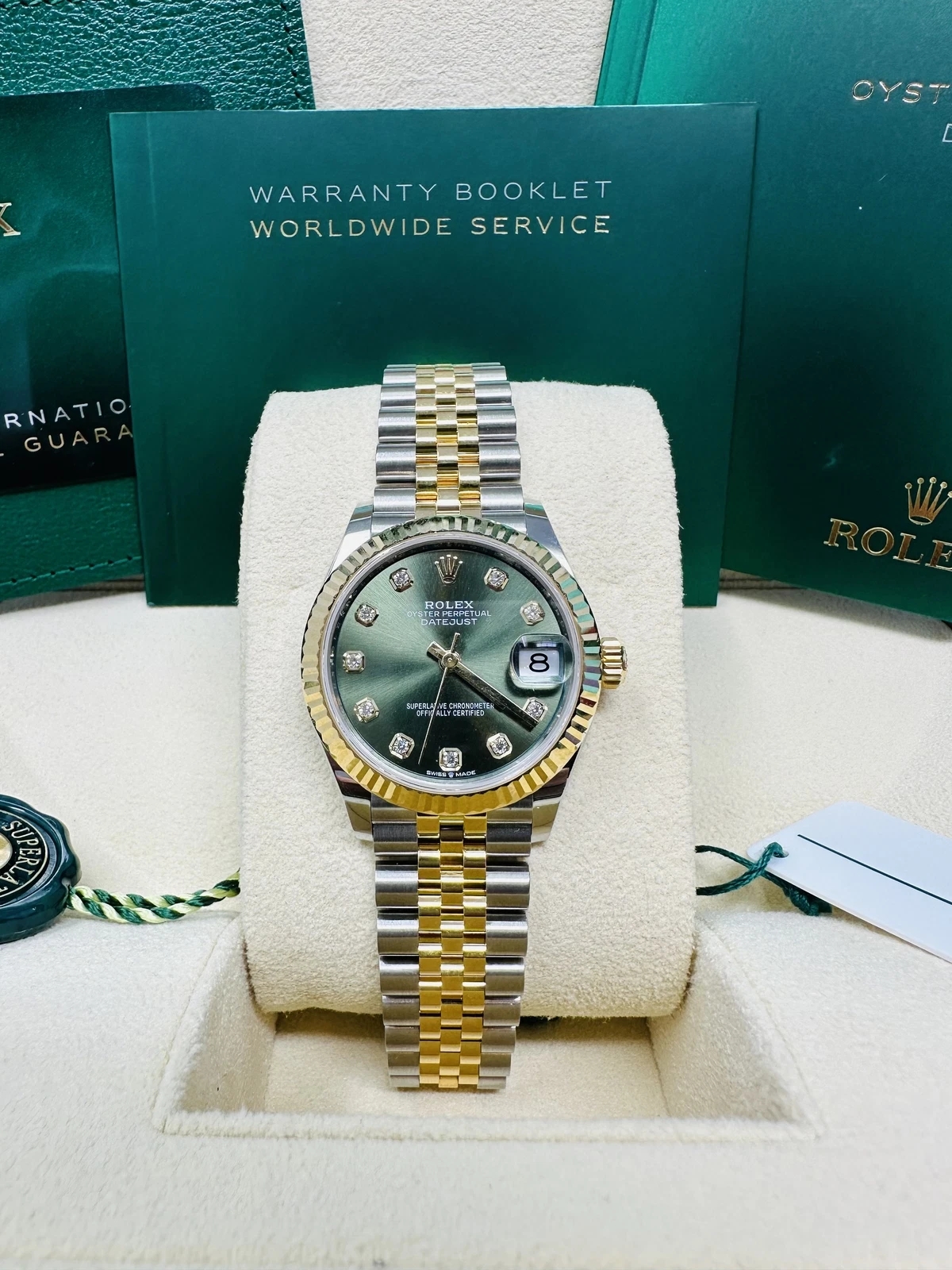 Rolex Datejust m278273-0029/0030 31mm Olive Green Dial Stainless Steel and Yellow Gold Oyster Watch