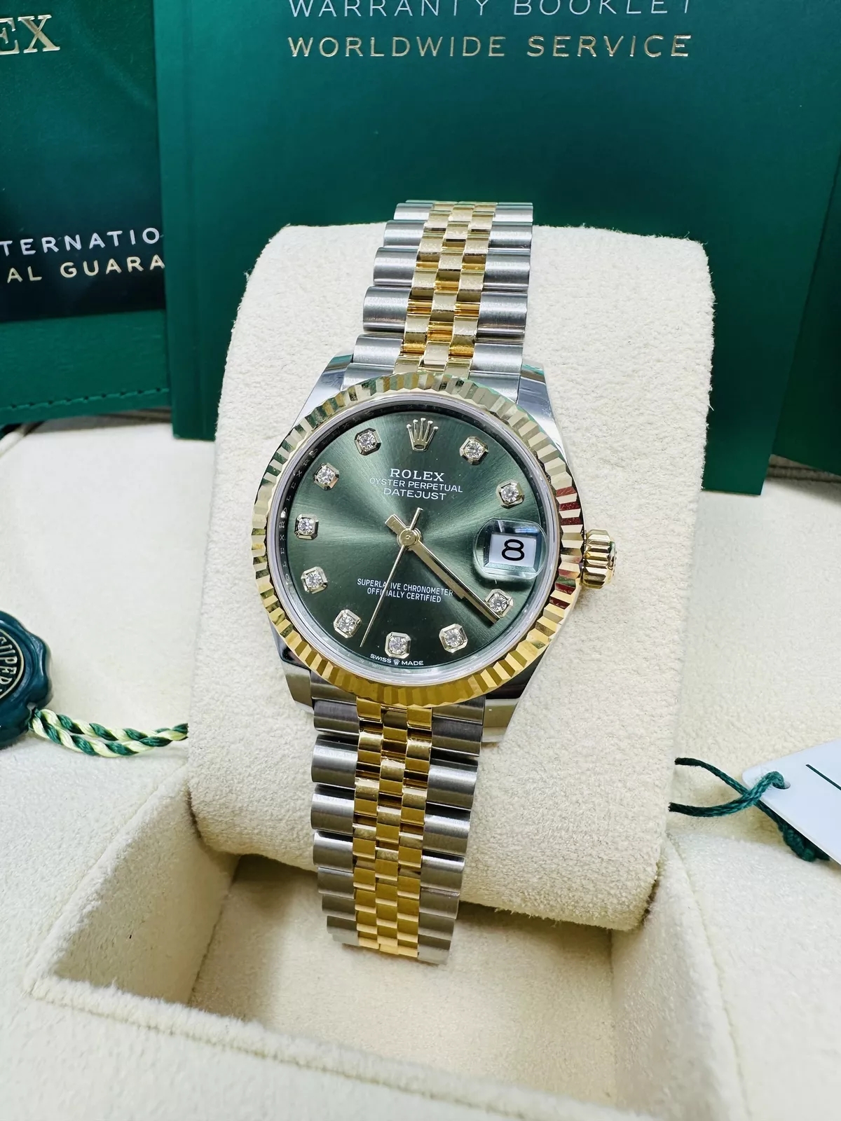 Rolex Datejust m278273-0029/0030 31mm Olive Green Dial Stainless Steel and Yellow Gold Oyster Watch