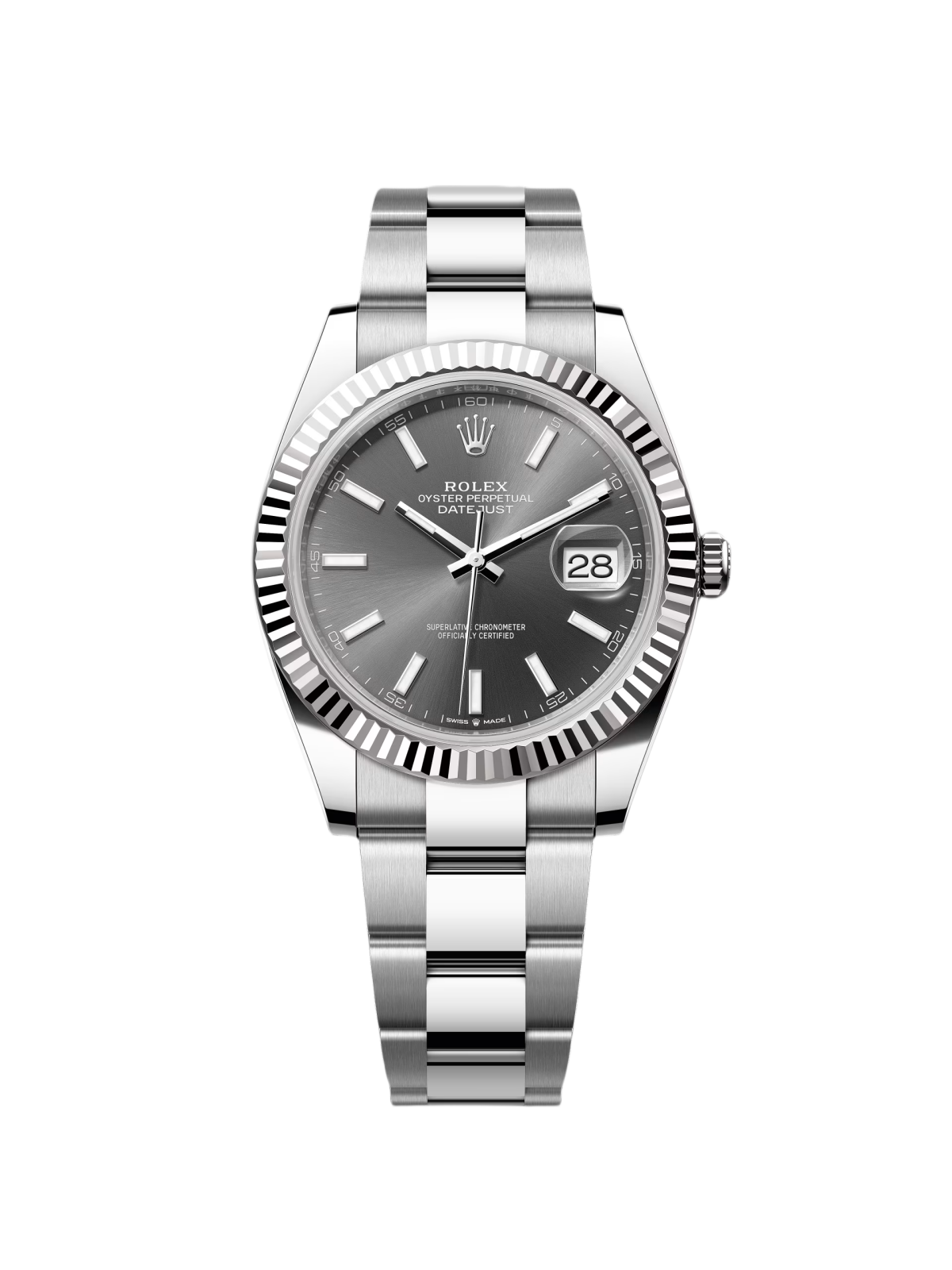 Rolex  Datejust 41mm 126334 Dark Rhodium Index Jubilee Stainless Steel