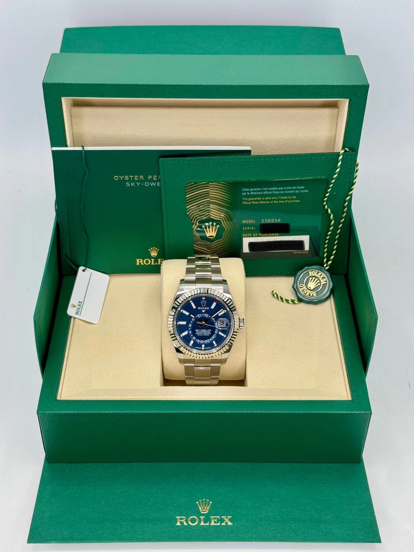 Rolex  Sky-Dweller 42mm 336934-0005 Stainless Steel Blue Dial Jubilee