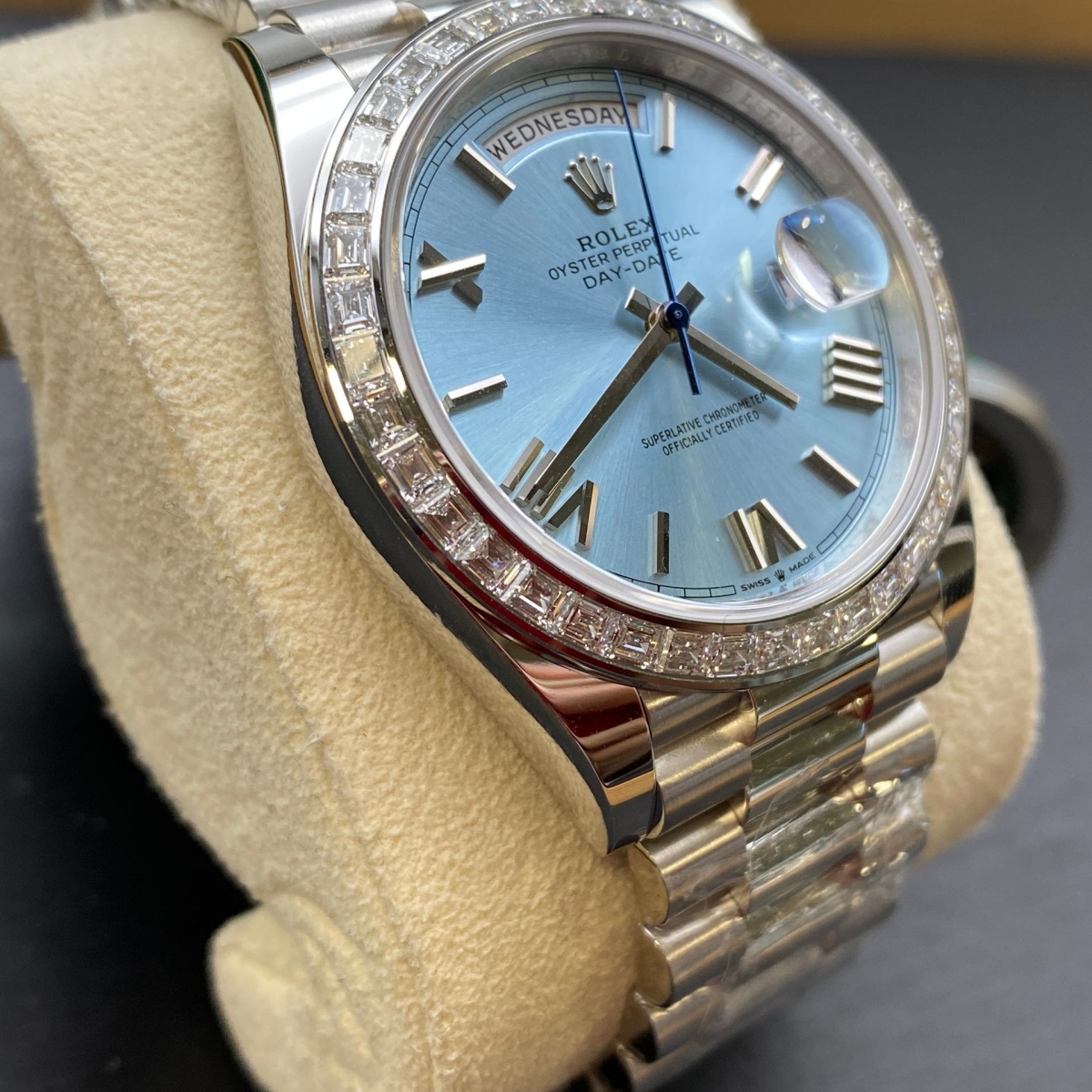 Rolex Day-Date 40mm 228396TBR-0030 Ice Blue Roman Dial