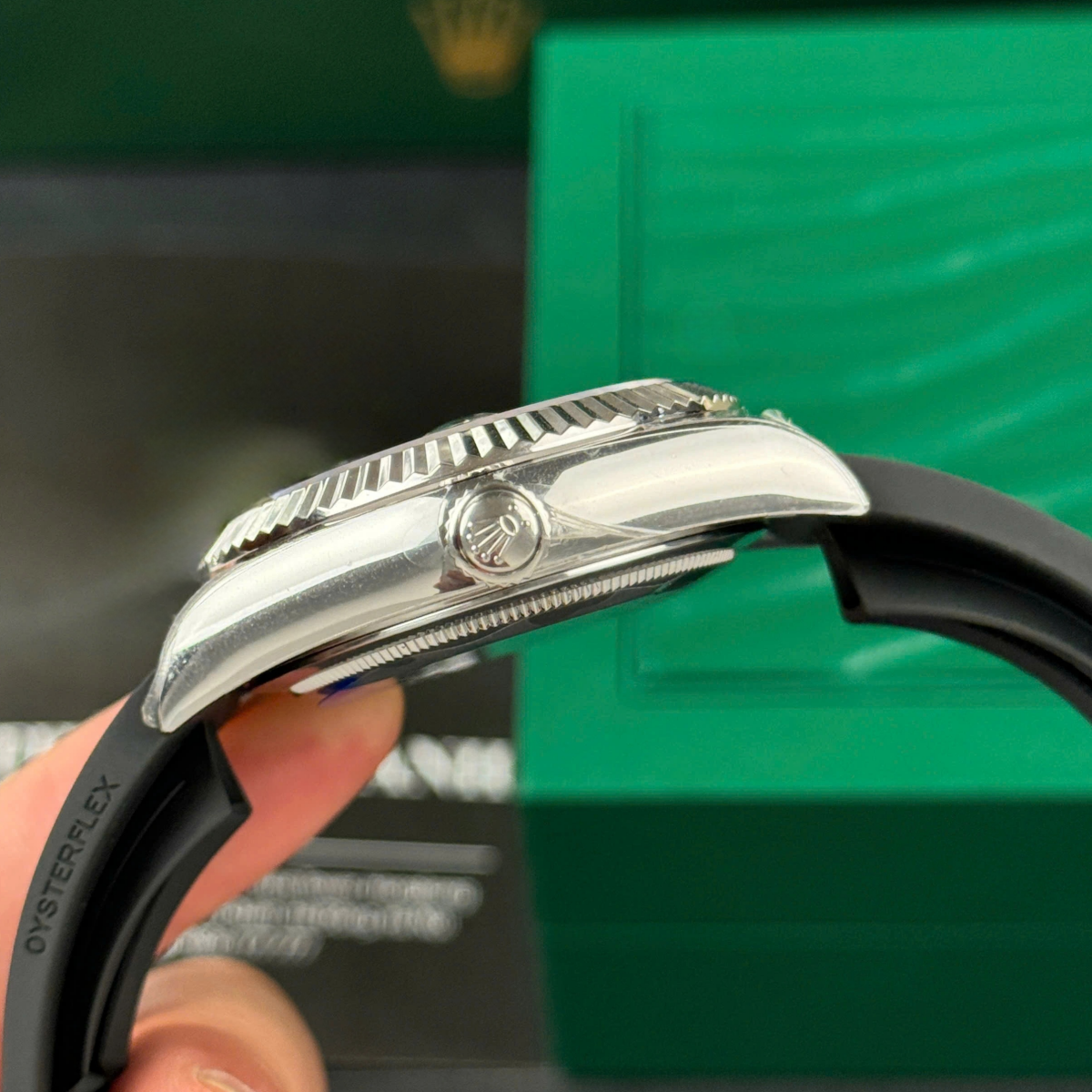 Rolex  Sky-Dweller 42mm White Gold Black Dial Oysterflex - 336239