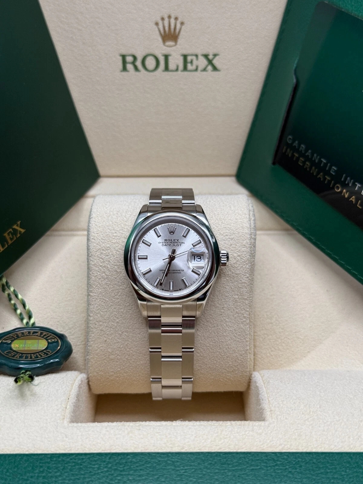 Rolex Lady-Datejust 28mm  m279160 Oyster Perpetual Silver Dial Oyster Bracelet