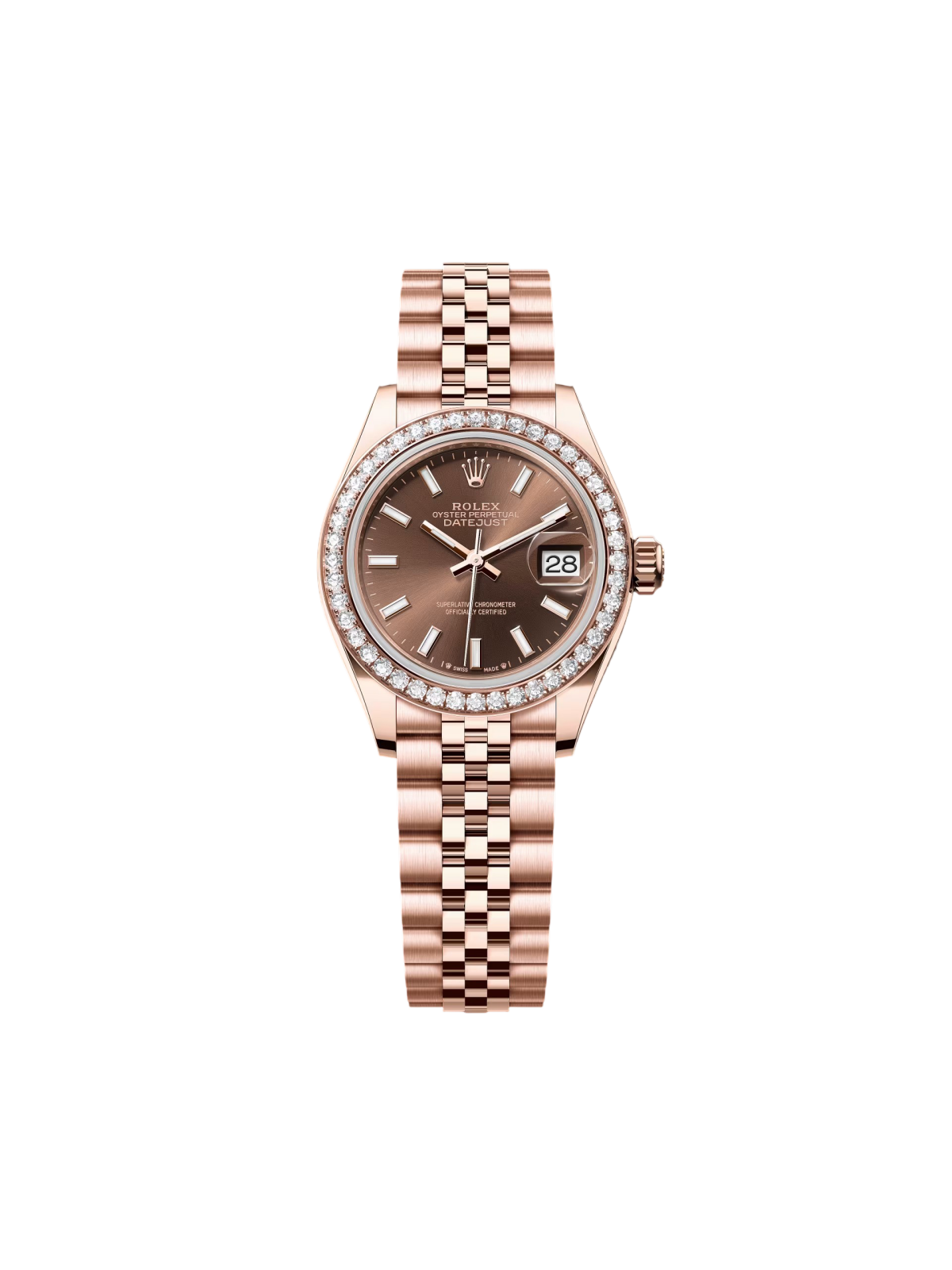 Rolex  Lady-Datejust 28mm 279135RBR Chocolate Dial Jubilee Bracelet
