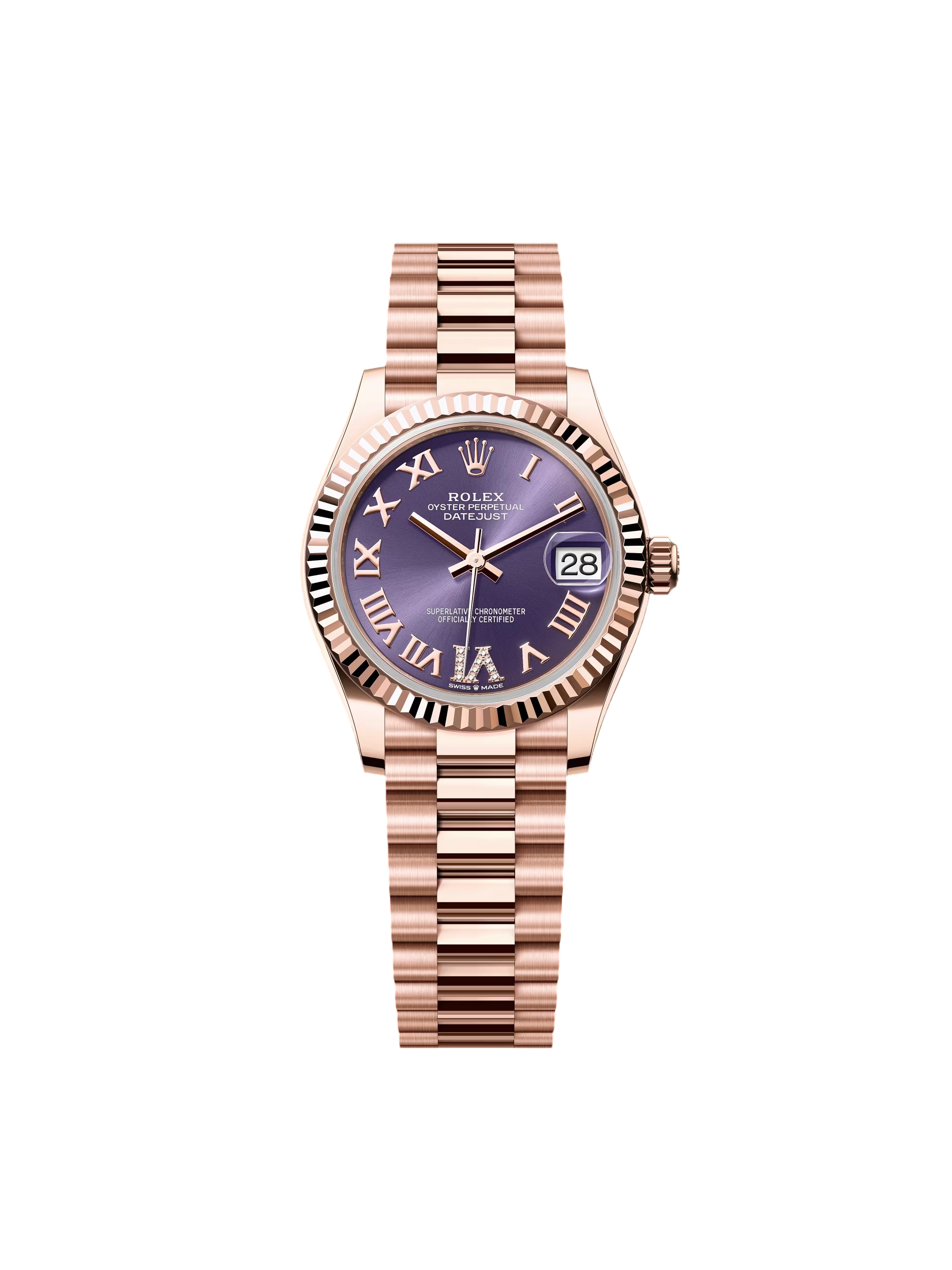 Rolex Datejust m278275-0029 Aubergine Dial 31mm