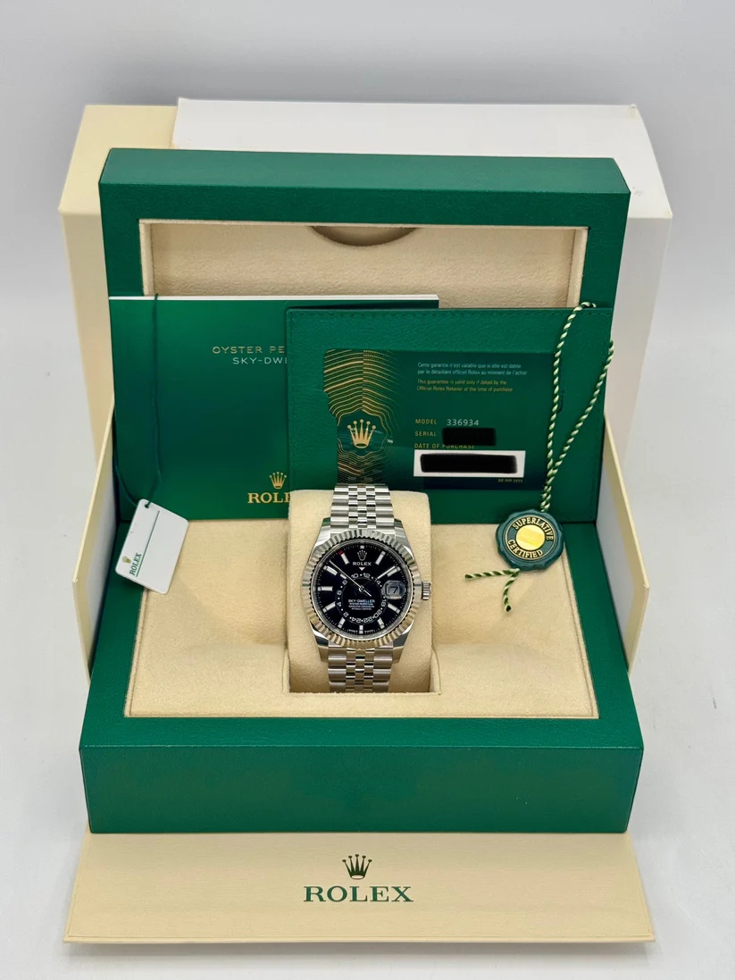 Rolex  Sky-Dweller 42mm 336934-0008 Stainless Steel Black Dial Oyster