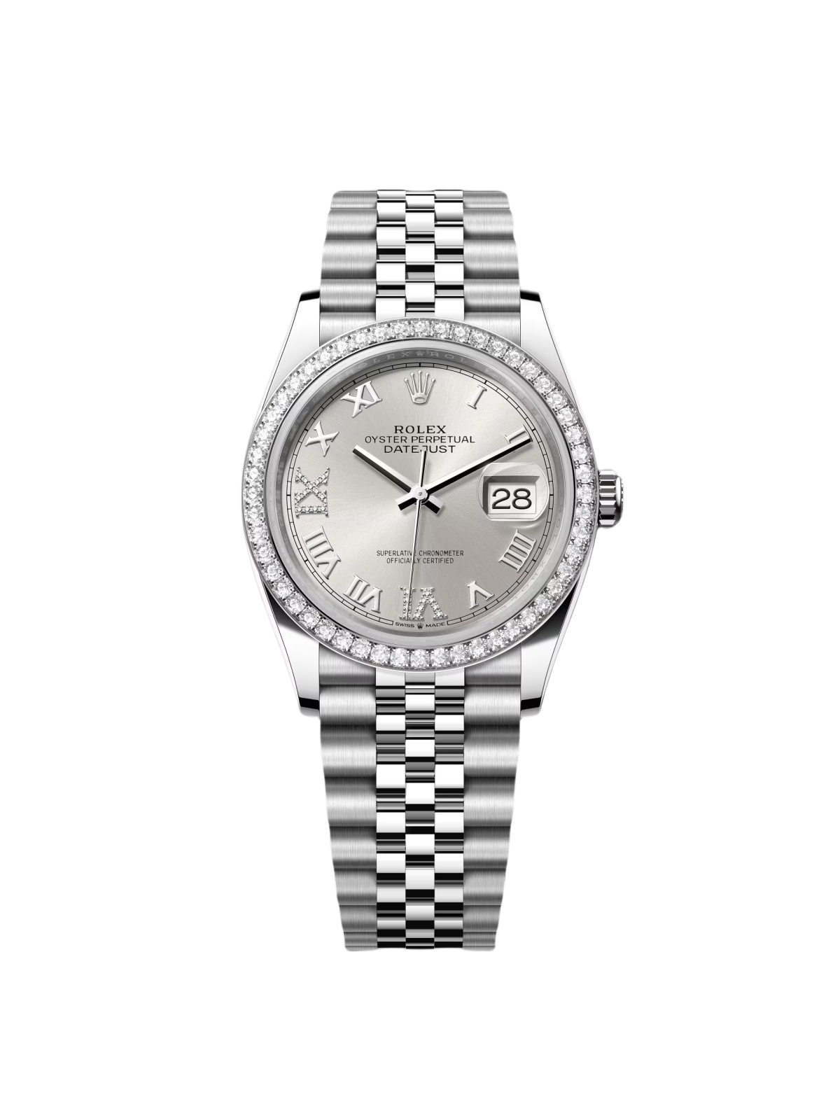 Rolex  Datejust 36mm 126284 Silver Dial Jubilee Bracelet