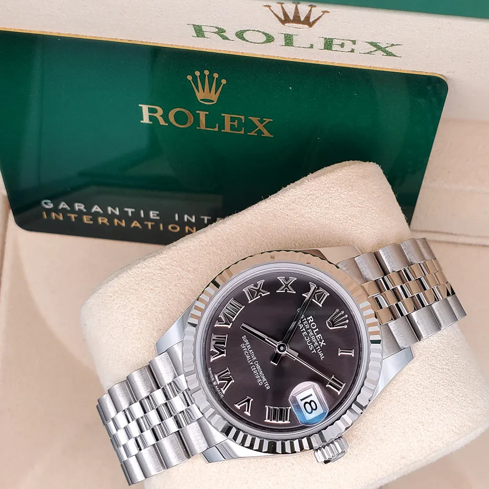 Rolex Datejust m278274-0021/0022 Dark Grey Roman 31mm Dial Oyster Watch