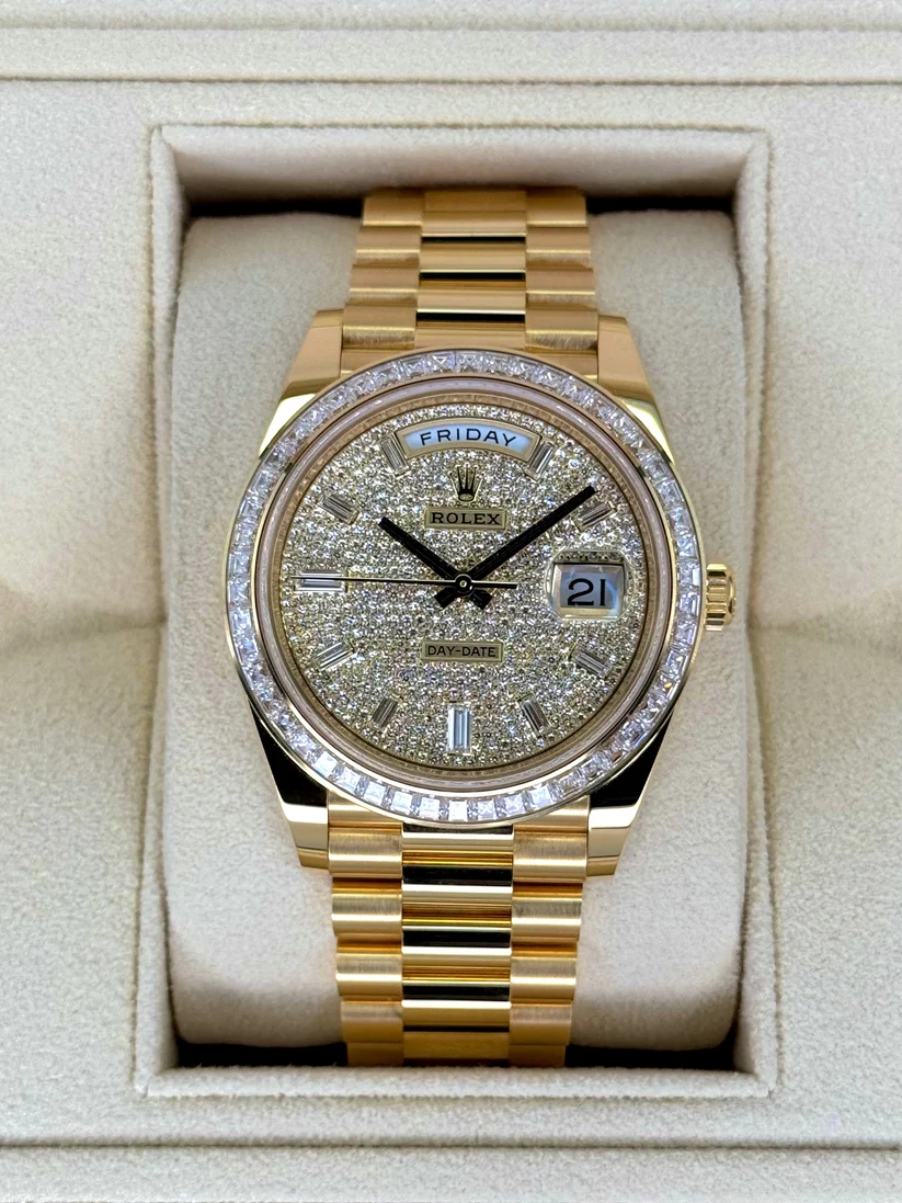 Rolex Day-Date 40mm 228398TBR-0036 Diamond Paved Dial President Watch