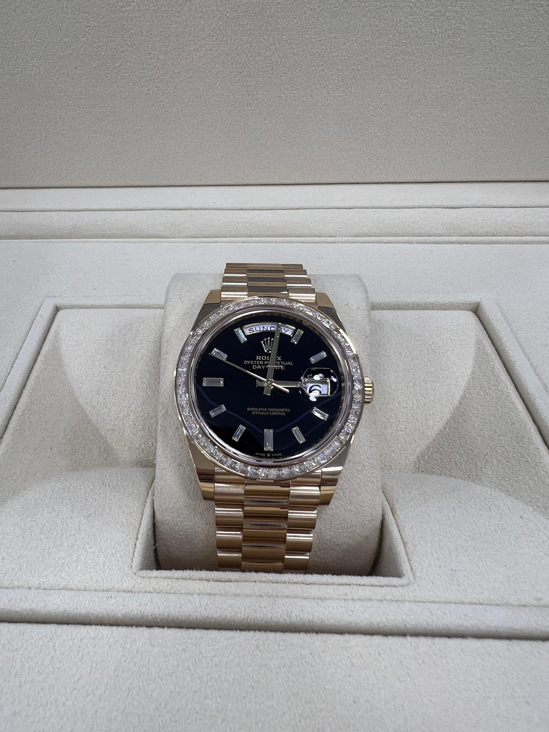 Rolex Day-Date 40mm 228398TBR-0038 Onyx Dial President Watch