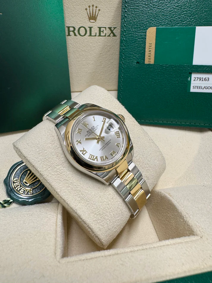 Rolex Lady-Datejust 28mm  279163 Silver Roman Dial Oyster Bracelet