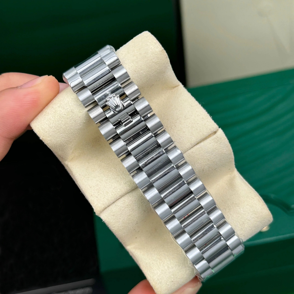 Rolex Day-Date 40mm 228396TBR-0011 Silver Diamonds Dial