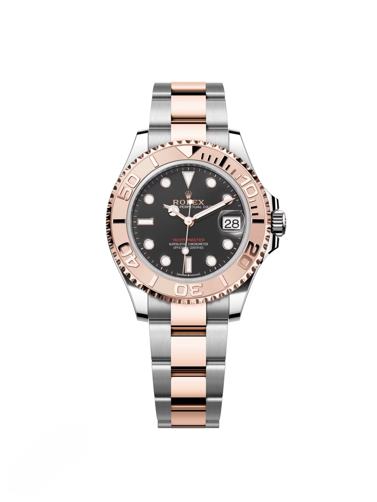 Rolex Yacht-Master 37mm Steel and Everose Gold Watch - Black Dial - Oyster Bracelet 268621