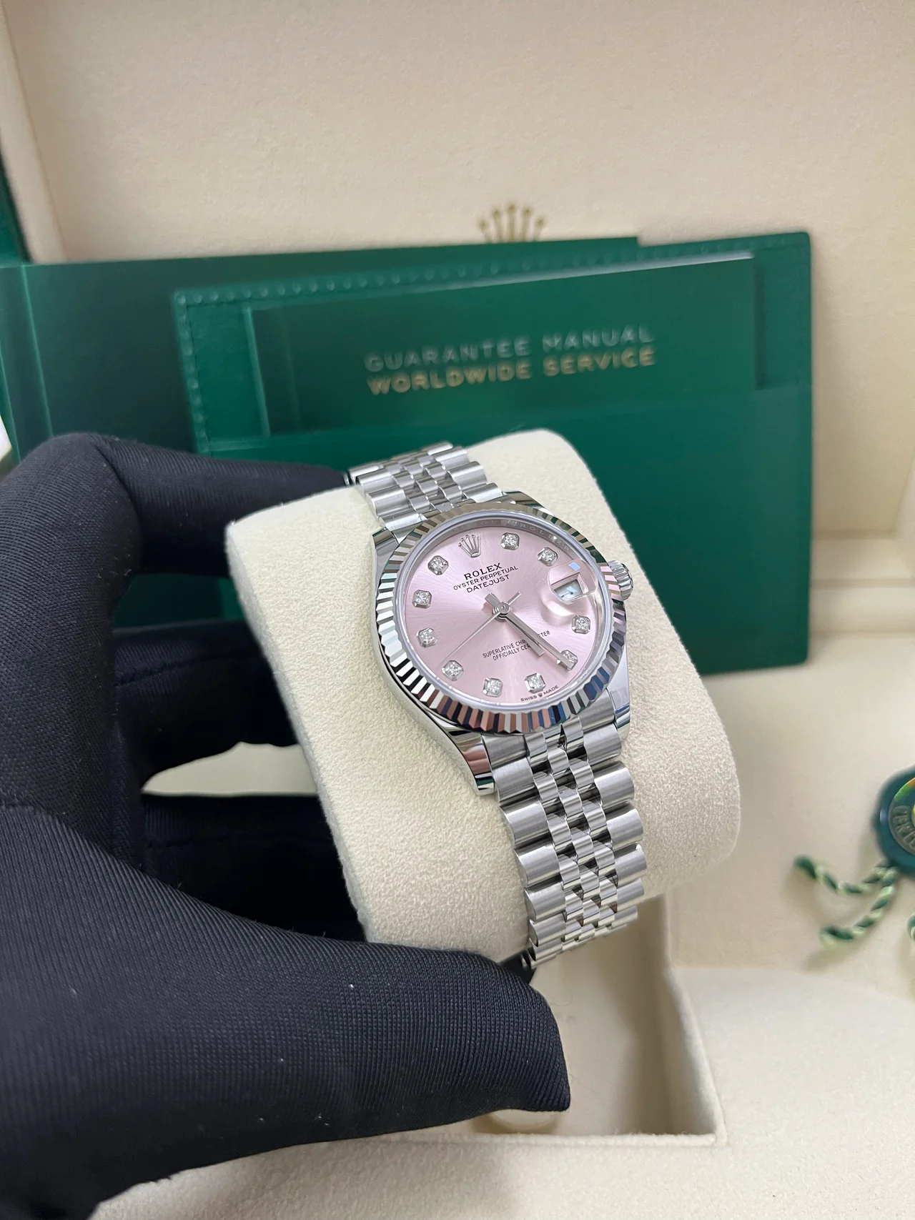 Rolex Datejust m278274-0031/0032 Pink 31mm Dial Oyster Watch