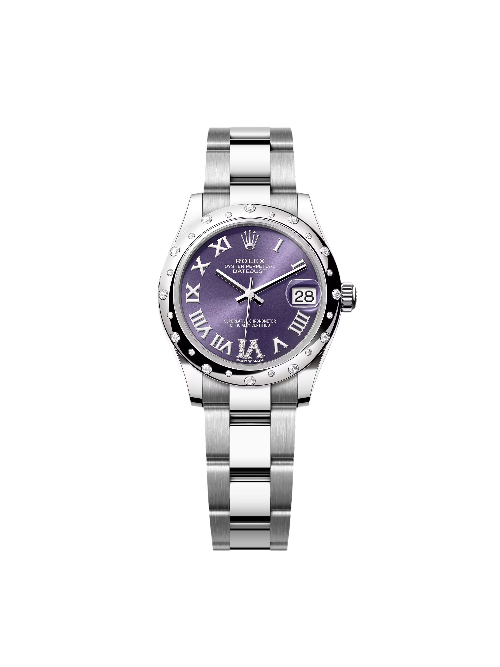 Rolex Datejust m278344-0027/0028 Aubergine Diamond Dial 31mm Oyster