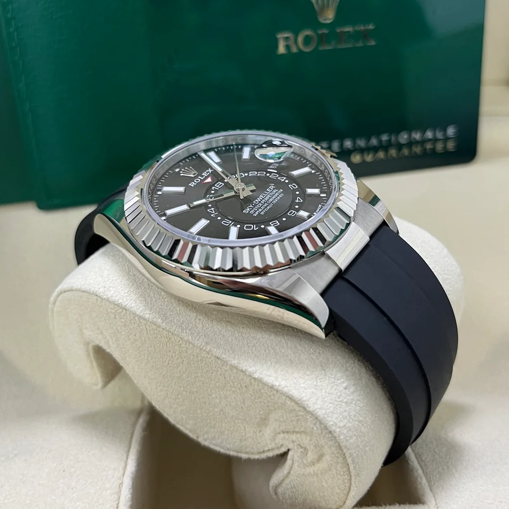 Rolex  Sky-Dweller 42mm White Gold Black Dial Oysterflex - 336239