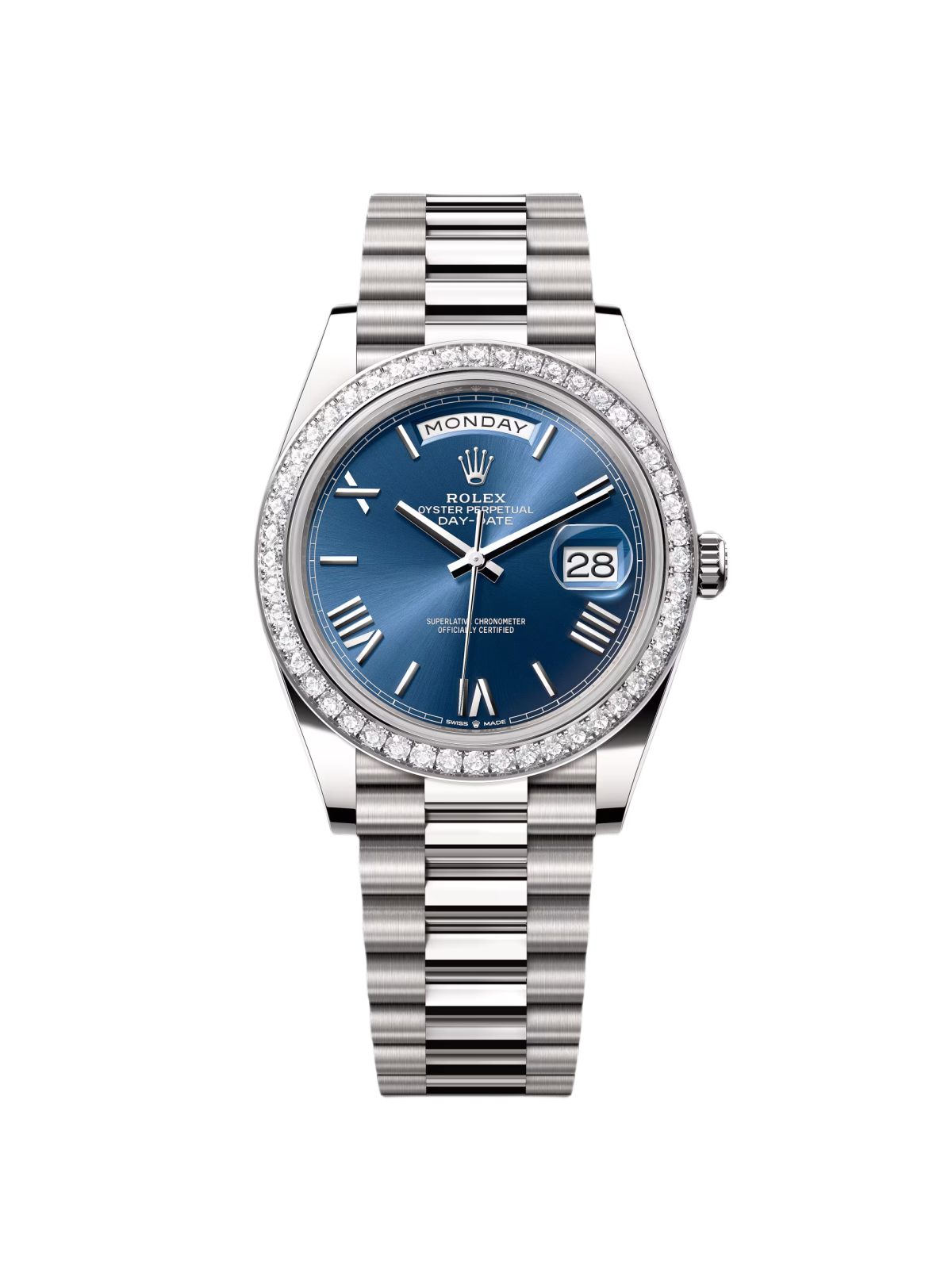 Rolex  Day-Date 40mm 228349RBR-0005 Bright Blue Dial President Bracelet